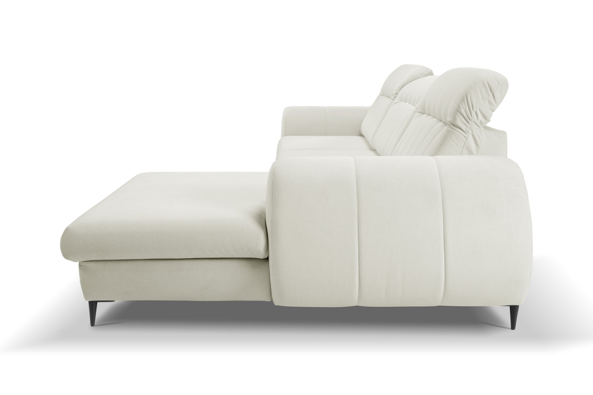 Lask BIANCO Corner Sofa with Sleeping Function – 275 x 166 cm – Left or Right Configuration