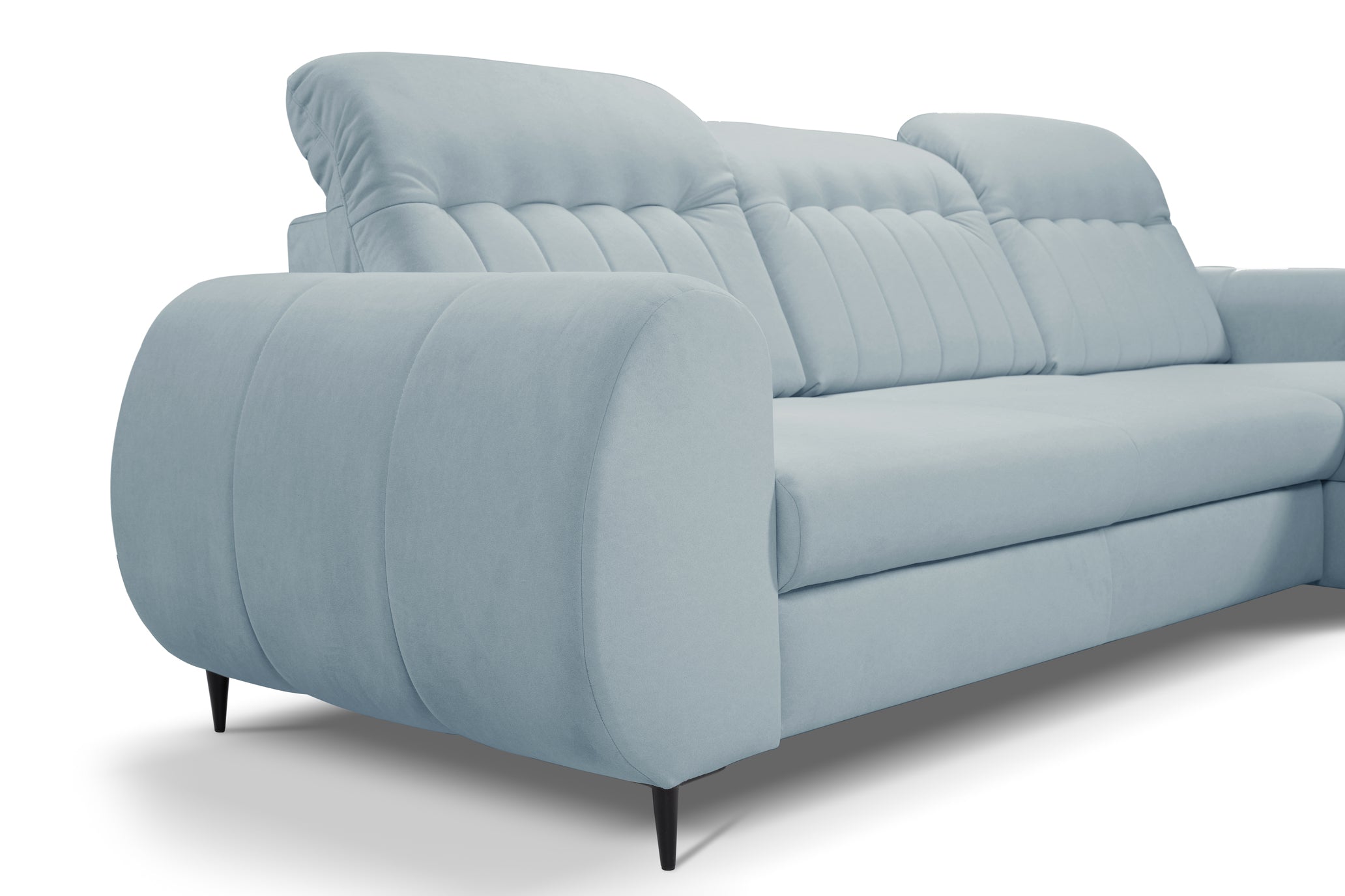 Lask BIANCO Corner Sofa with Sleeping Function – 275 x 166 cm – Left or Right Configuration