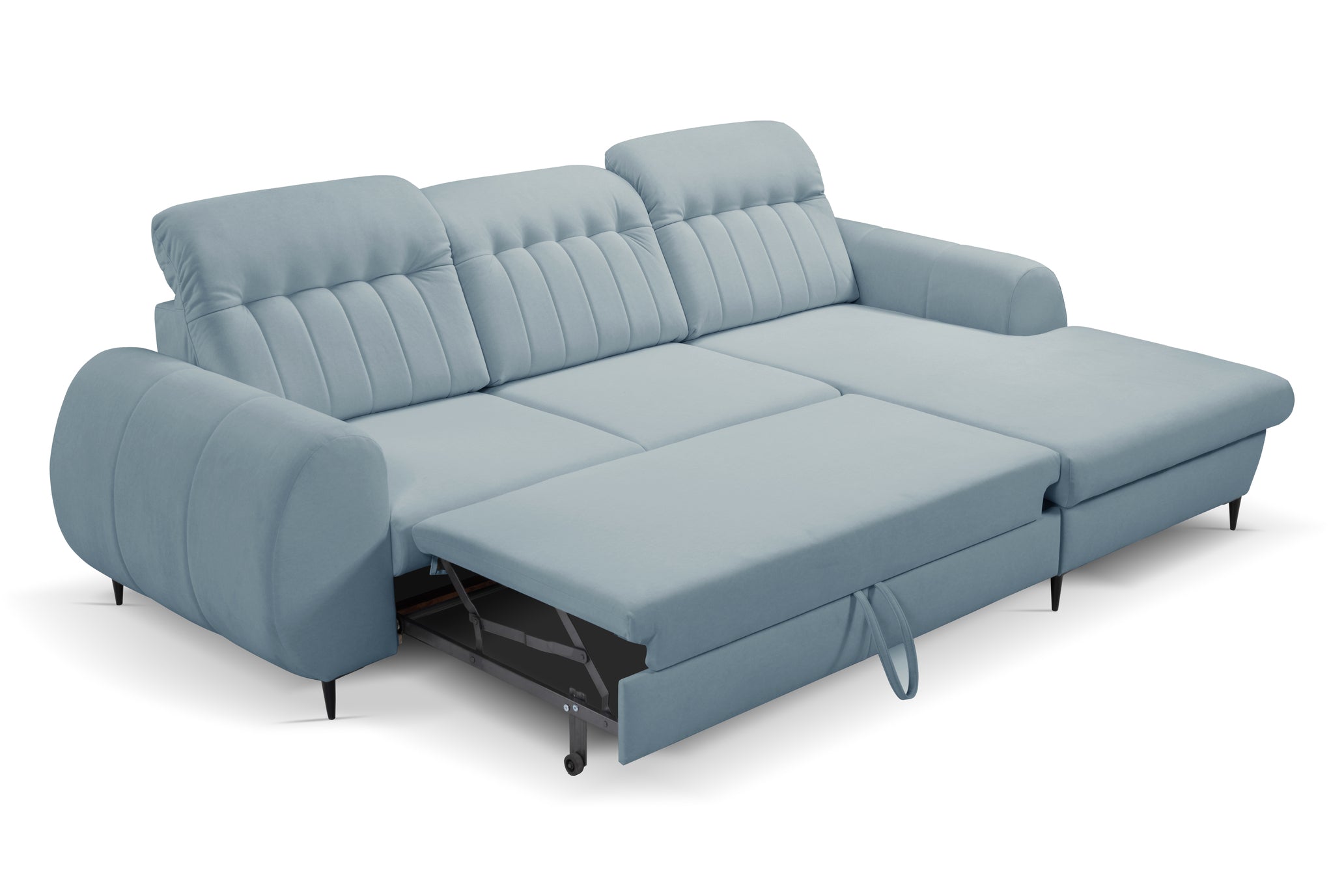 Lask BIANCO Corner Sofa with Sleeping Function – 275 x 166 cm – Left or Right Configuration