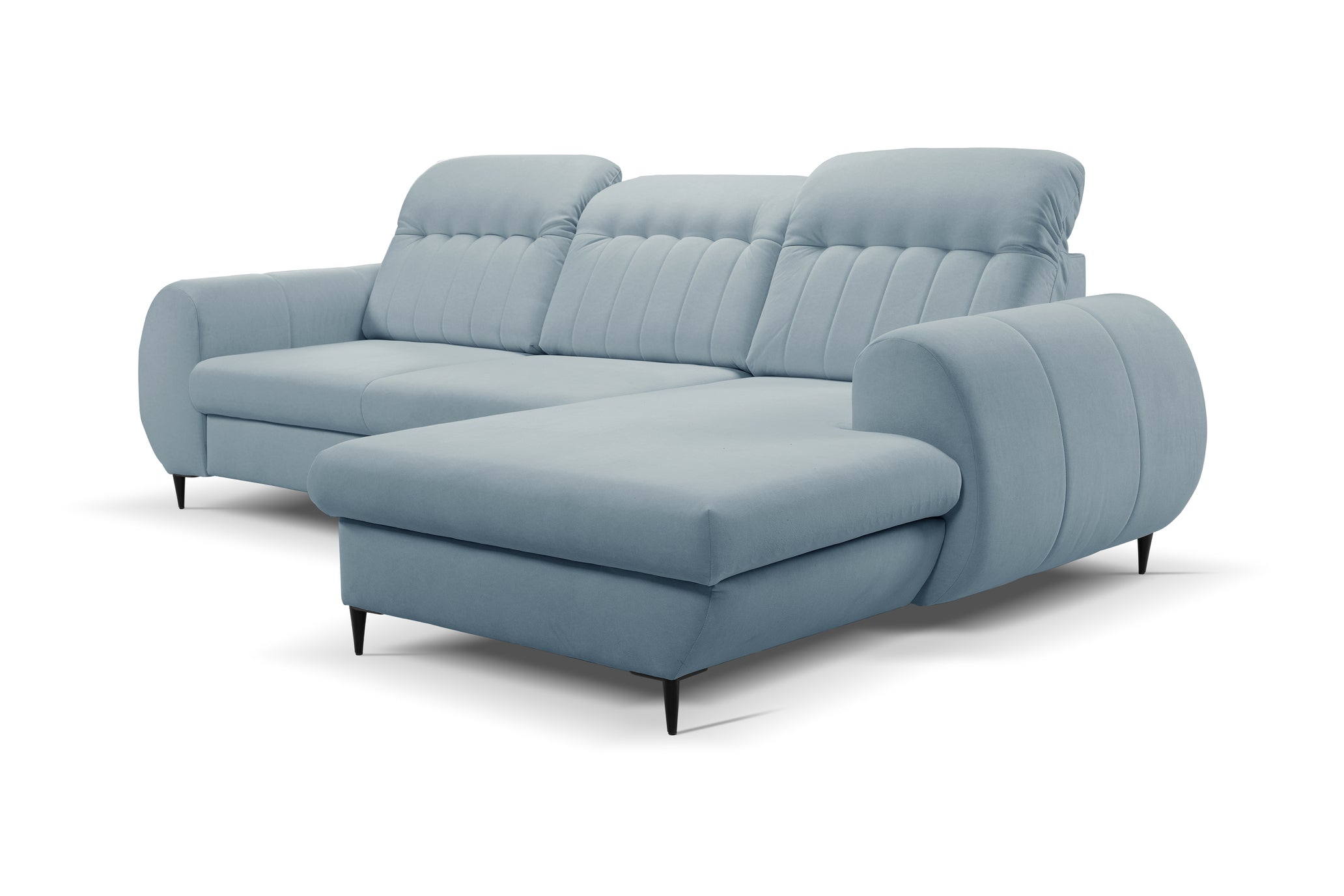 Lask BIANCO Corner Sofa with Sleeping Function – 275 x 166 cm – Left or Right Configuration
