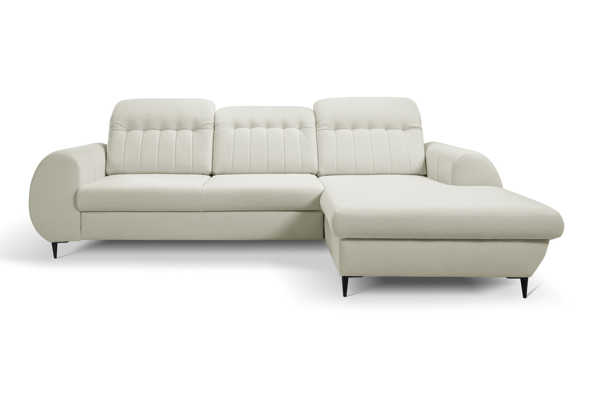 Lask BIANCO Corner Sofa with Sleeping Function – 275 x 166 cm – Left or Right Configuration