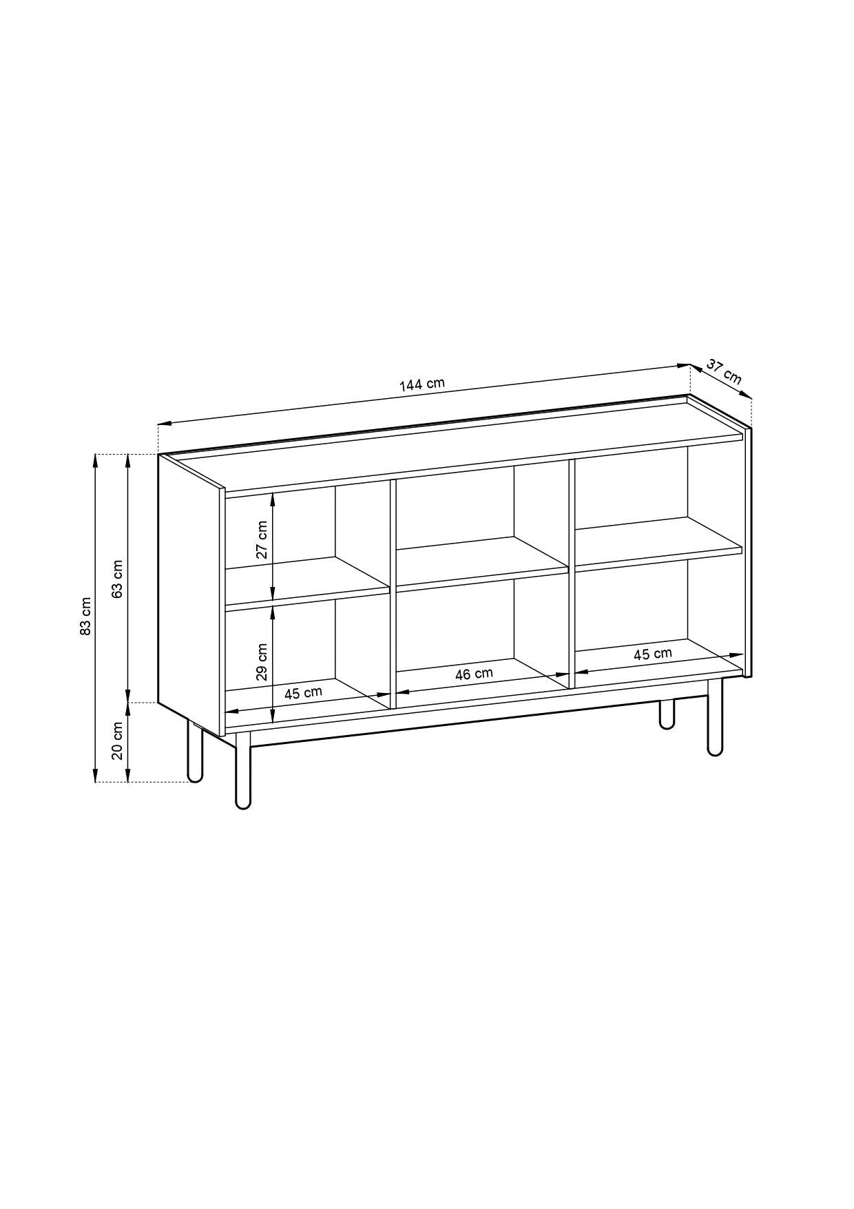 PI Boho Sideboard K144/83 – Riviera Oak