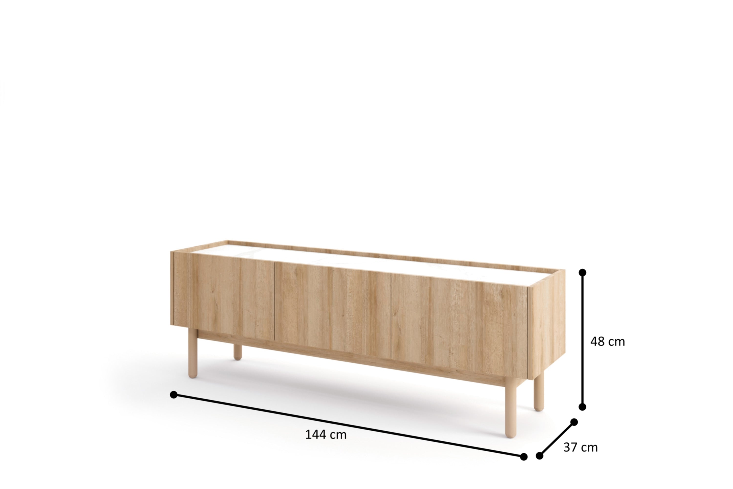 PI Boho TV Cabinet RTV-144 – Riviera Oak