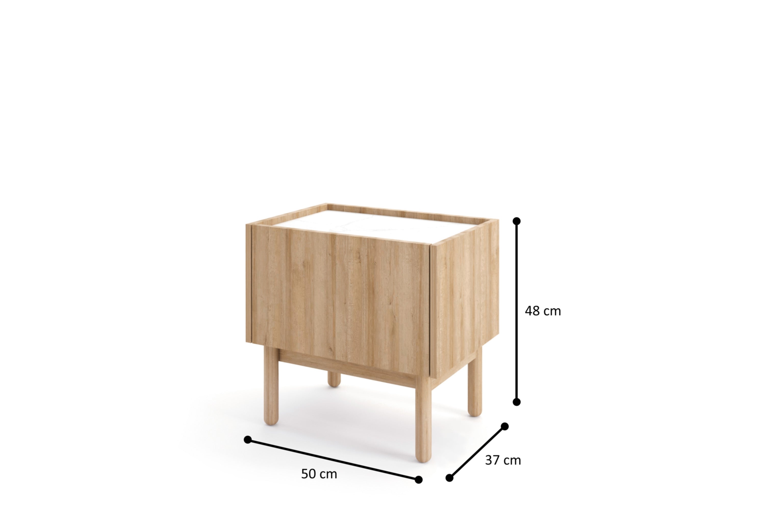 PI Boho Bedside Table S50  – Riviera Oak