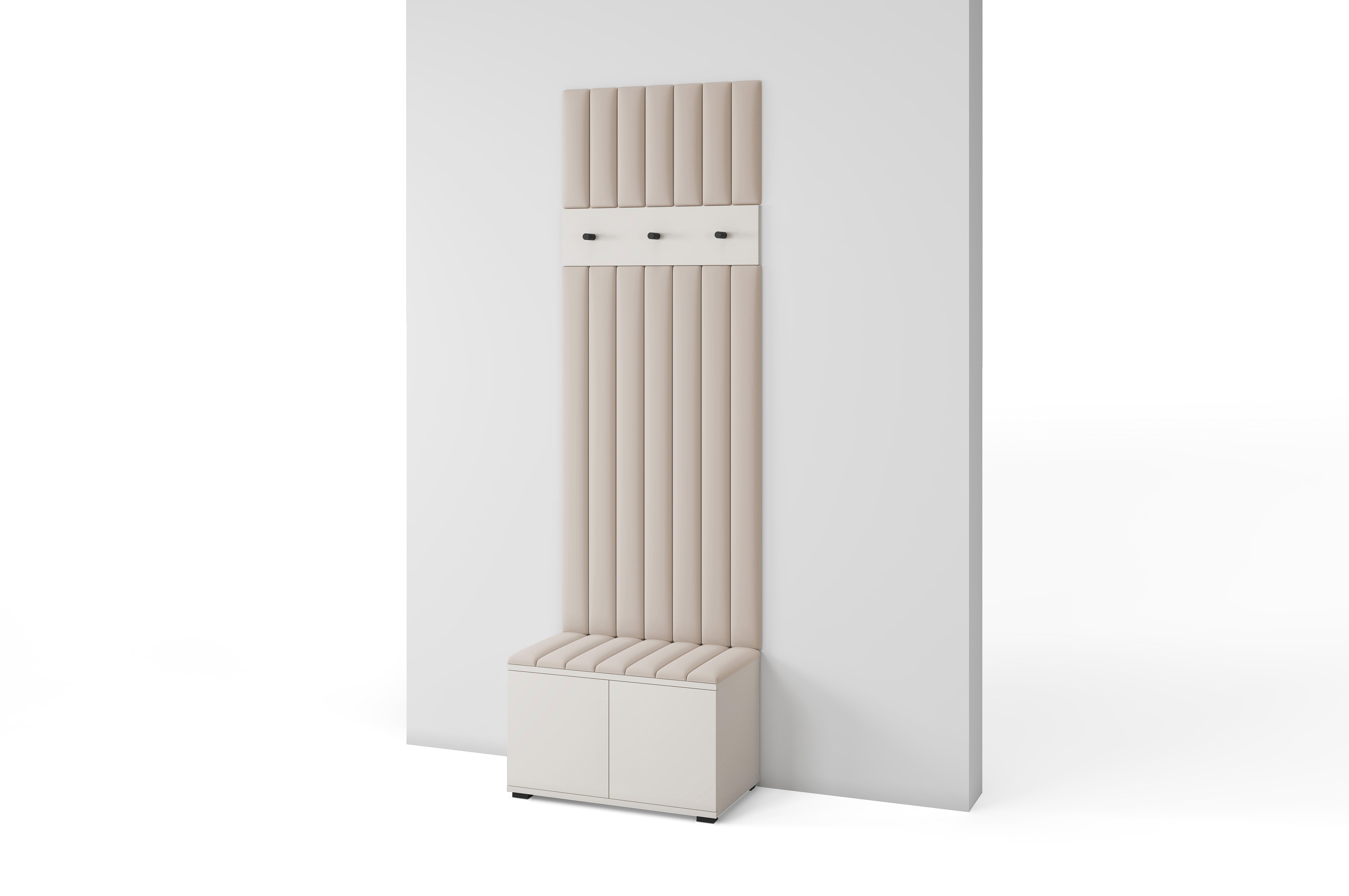 PK Bianco 16 Hallway Wardrobe Set - Upholstered Panels in Various Colours