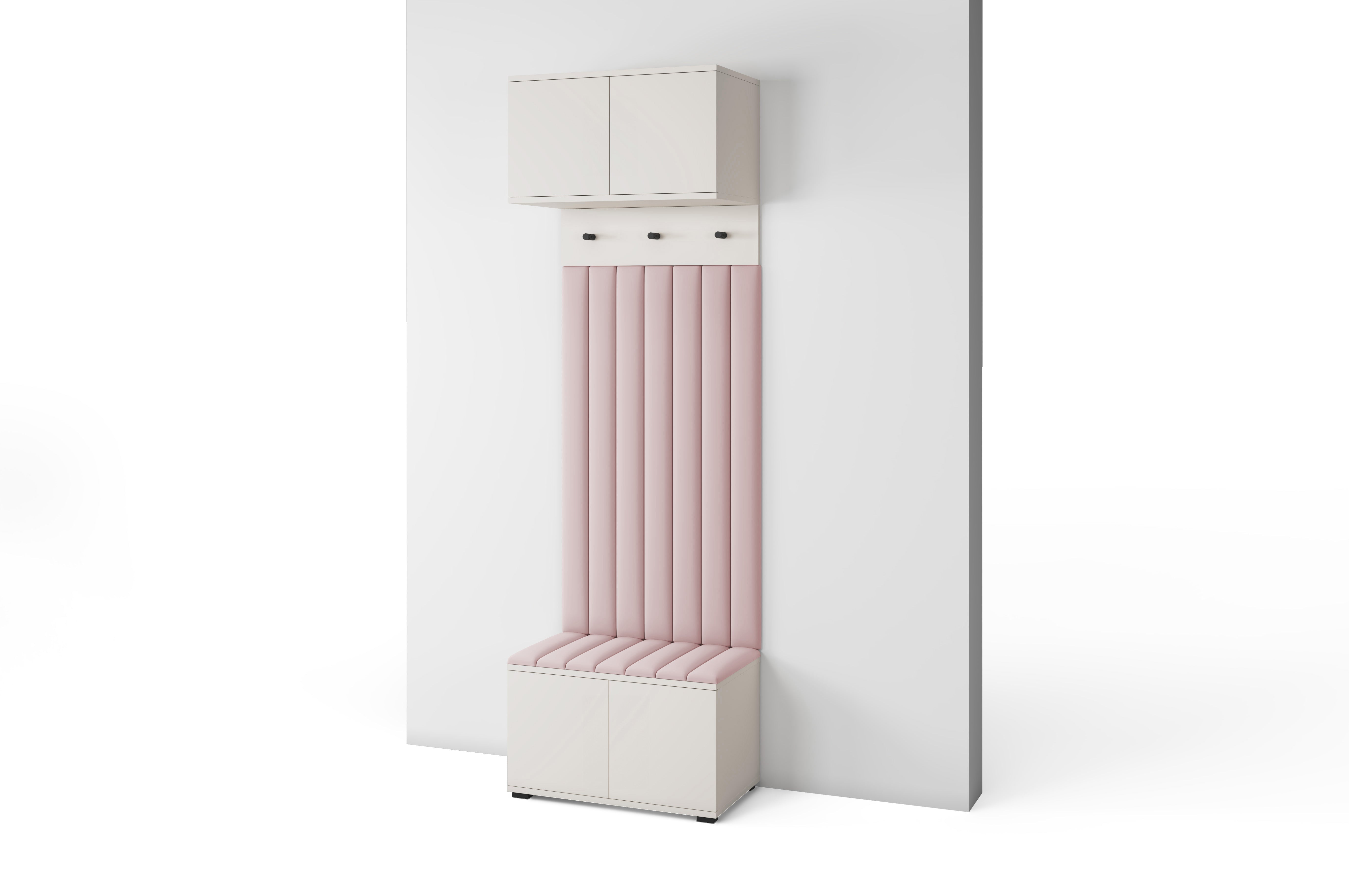 PK Bianco 15 Hallway Wardrobe Set - Upholstered Panels in Various Colours