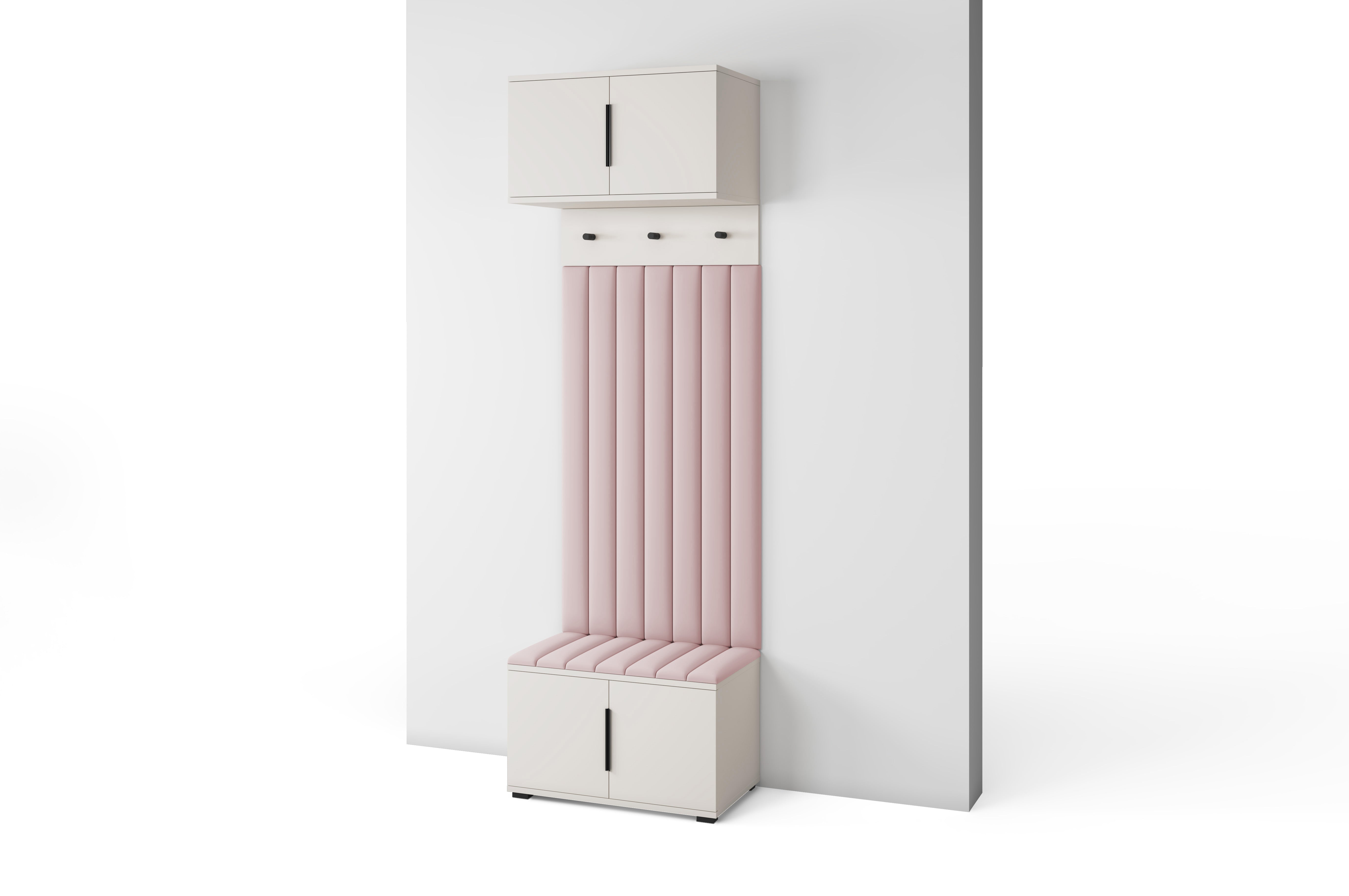 PK Bianco 15 Hallway Wardrobe Set - Upholstered Panels in Various Colours