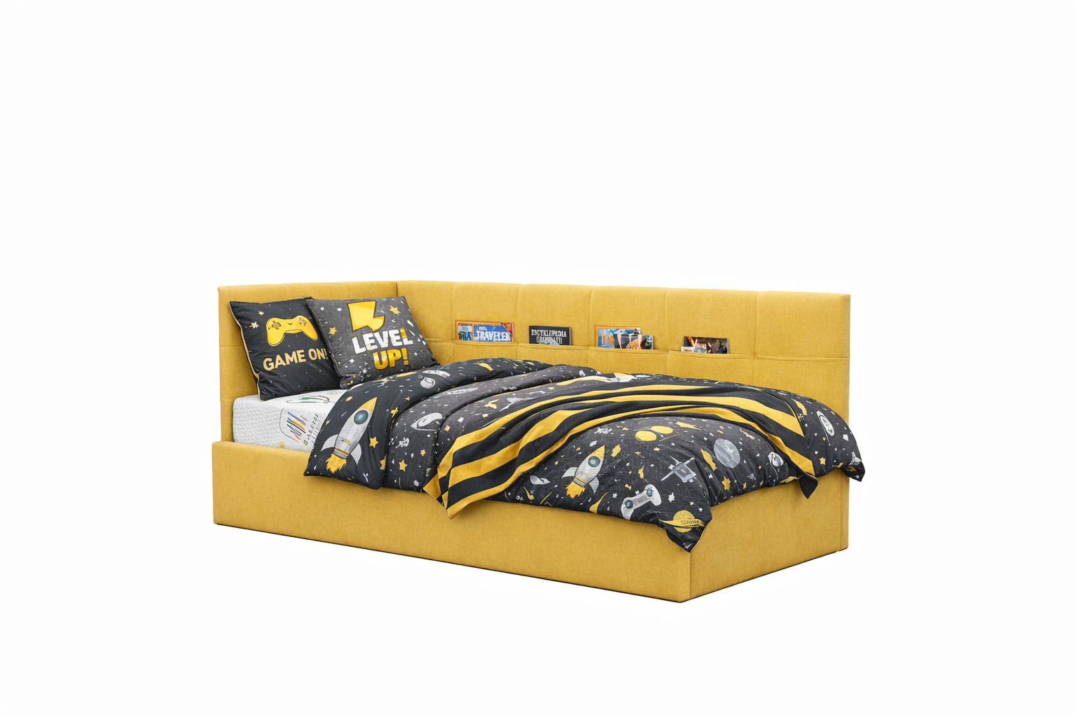 Polsterbett BUBA – 90 × 200 / 120 × 200 cm – Kinder & Jugend