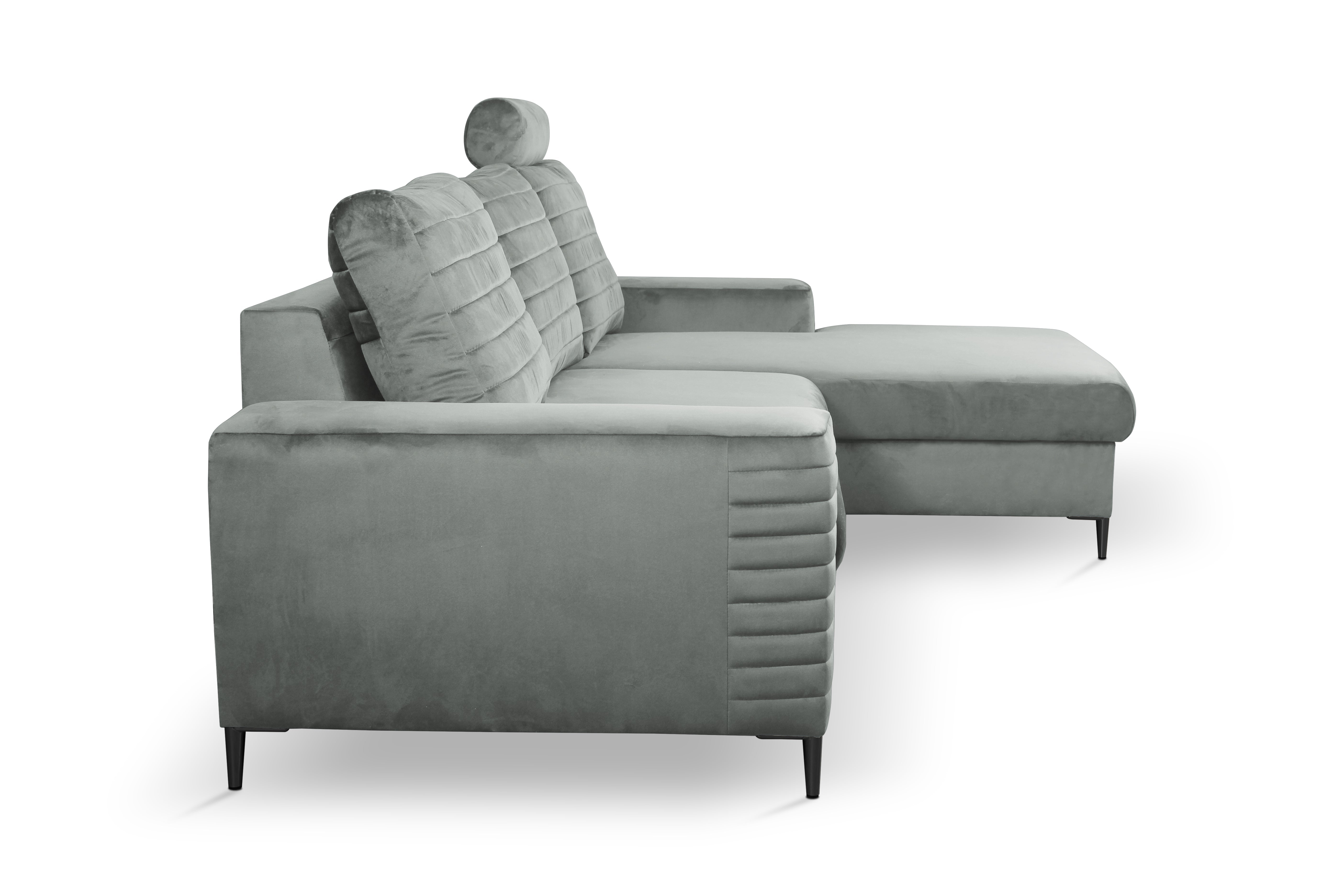 Lask COLLIN Corner Sofa with Sleeping Function & Storage – 257 x 180 cm – Left or Right Configuration