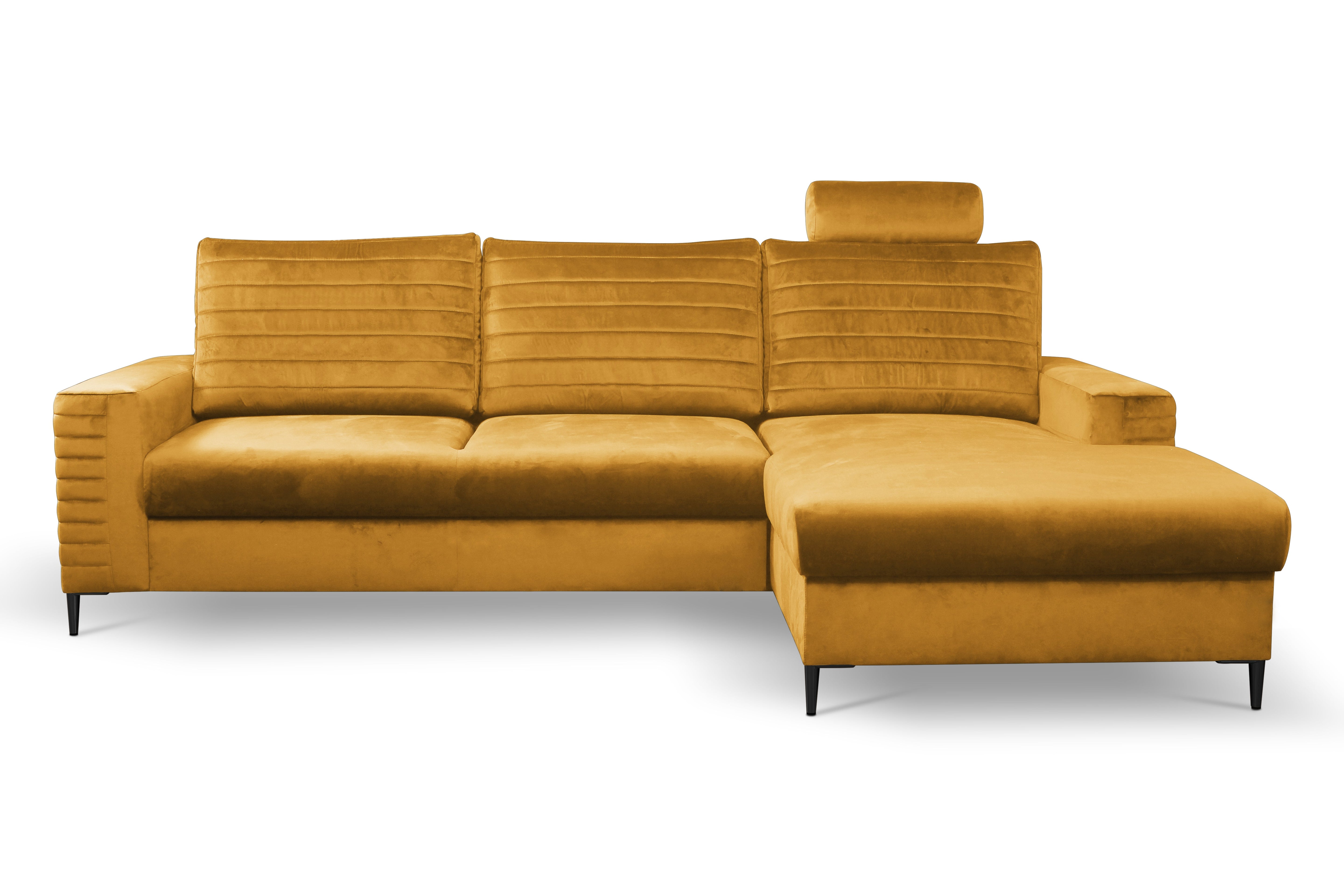 Lask COLLIN Corner Sofa with Sleeping Function & Storage – 257 x 180 cm – Left or Right Configuration