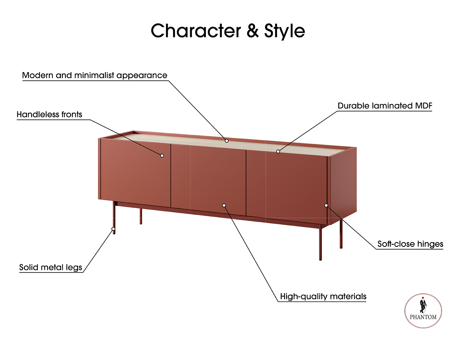Farbe TV-Ständer Kaschmir