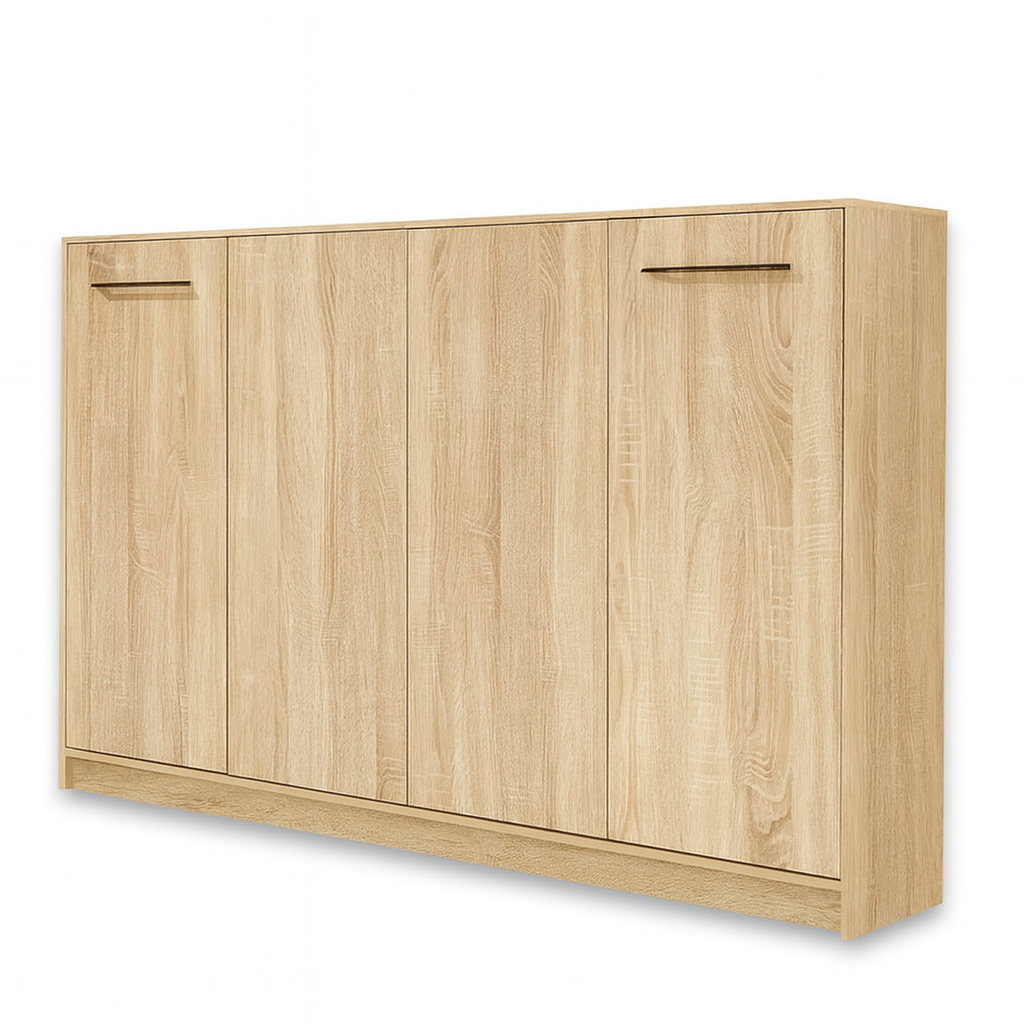 Individualisierbares Schrankbett, horizontal, Basismöbel-Set, Sonoma-Eiche, 90, 120, 140 x 200 cm