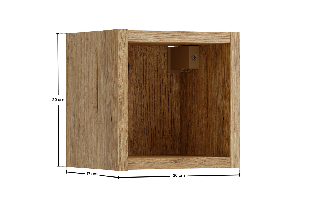 Nova Coast Evoke Qubik Offenes Wandregal – Coast Evoke Eiche, 27 cm