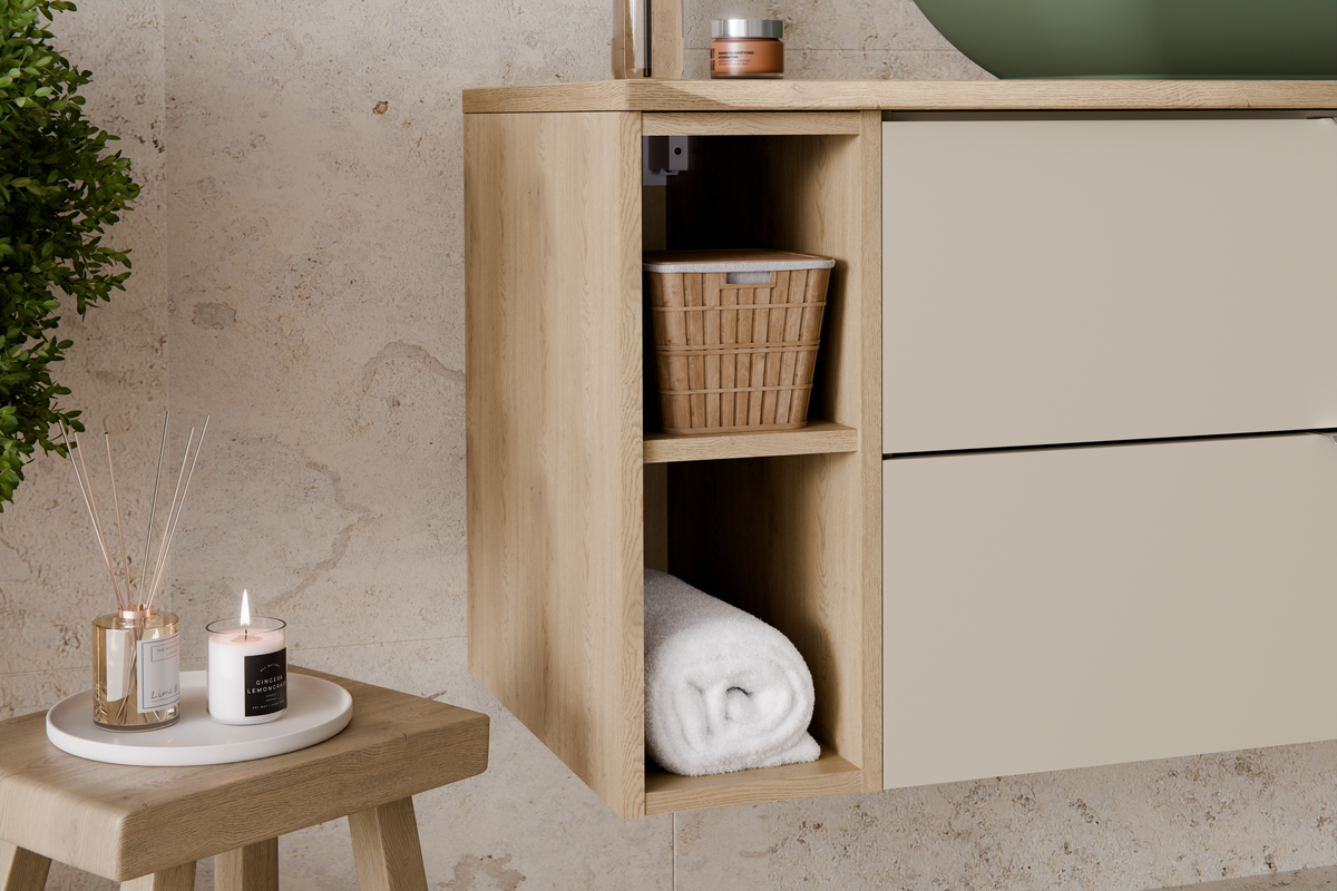 Dalia Kaschmir Waschtischunterschrank Set 50 / 60 / 80 / 100 / 120 cm – Stellen Sie Ihr Bad zusammen