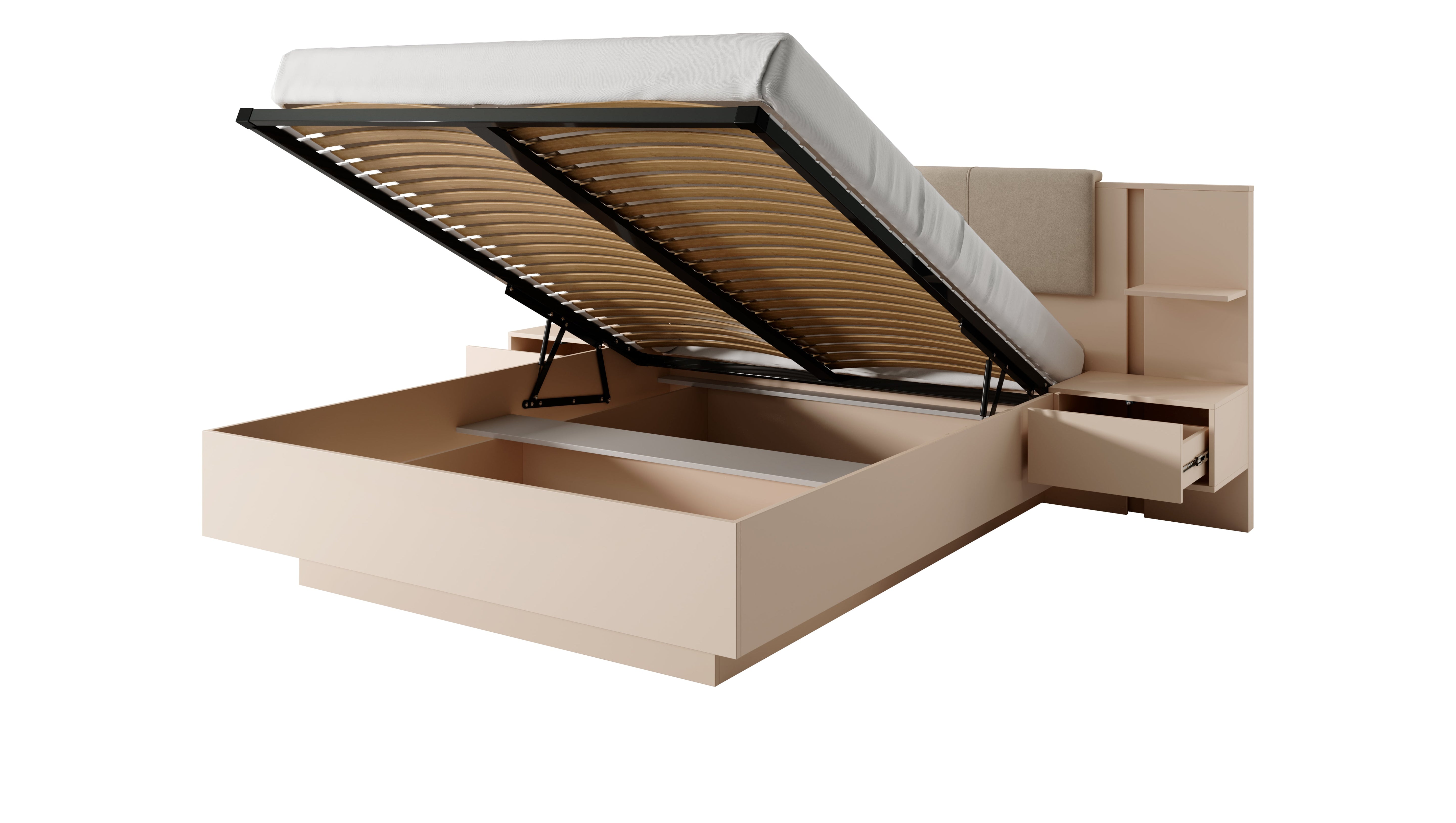 Lask Dast – Bed with Nightstands