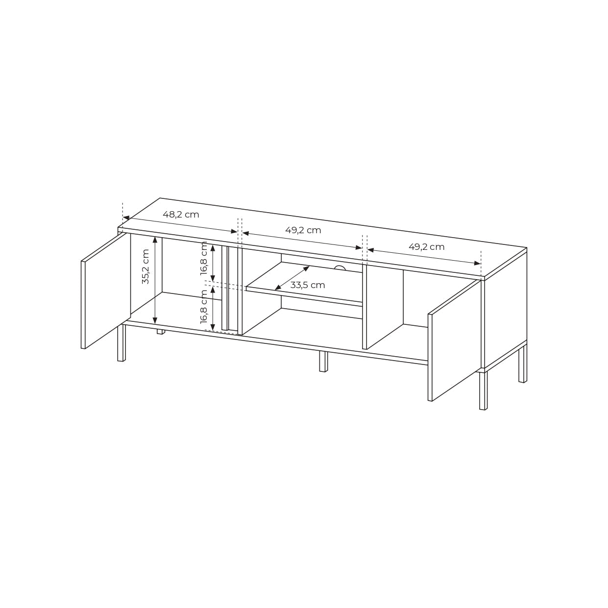 Lask Dast TV Cabinet 153 – 2-Door Design