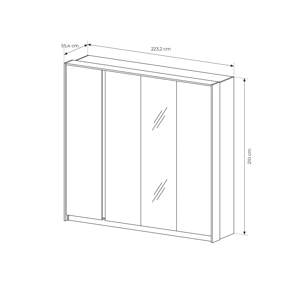 Lask Dast – 4-Door Wardrobe