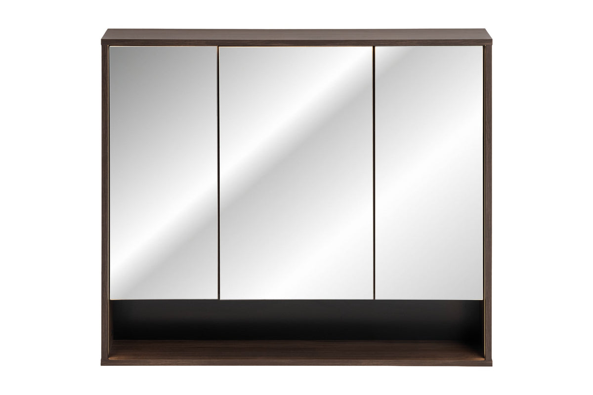 Spiegelschrank Dorothy Ristretto 100 cm 3-türig – Ristretto Eiche