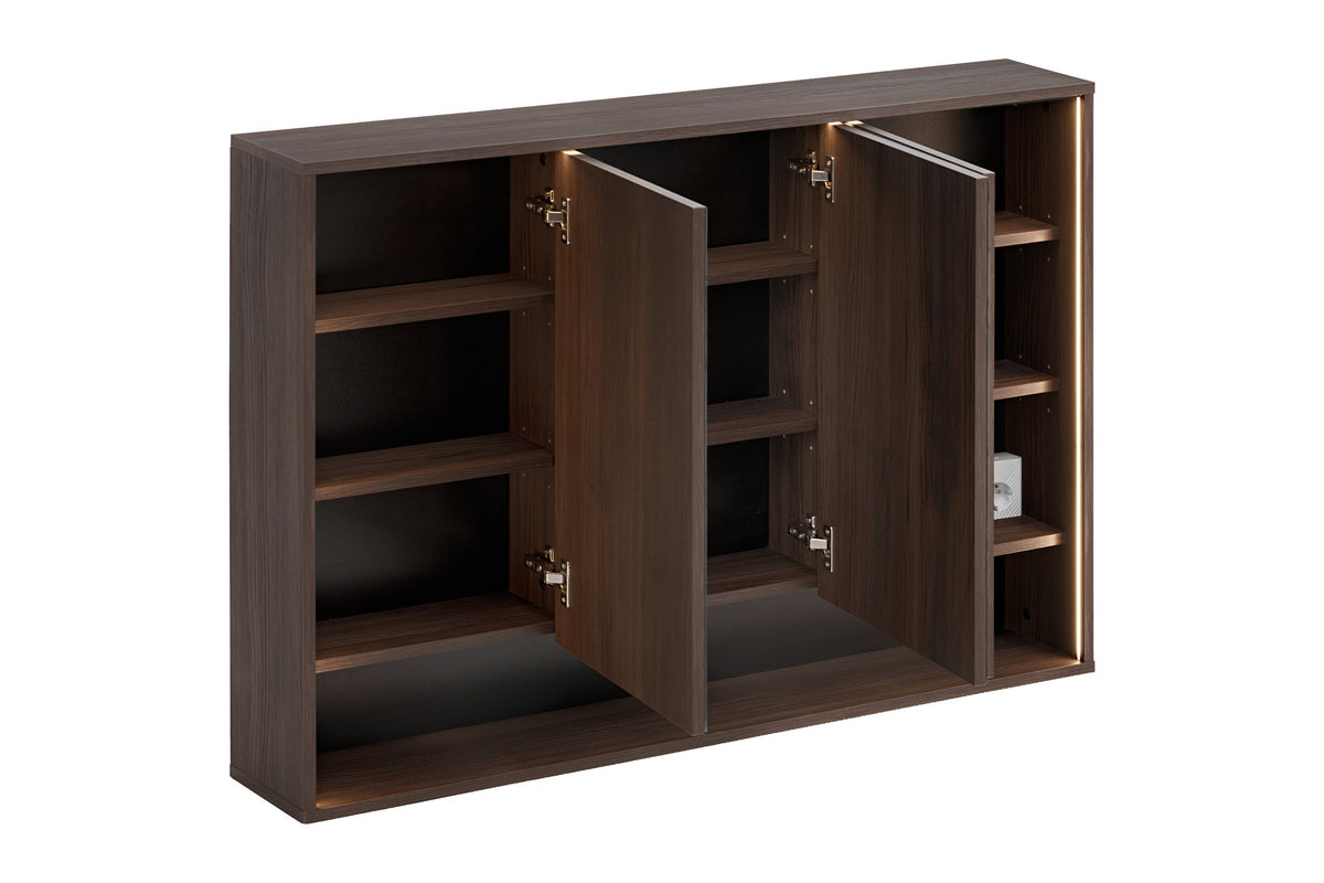 Dorothy Ristretto Spiegelschrank 120 cm 3 Türen – Ristretto Eiche