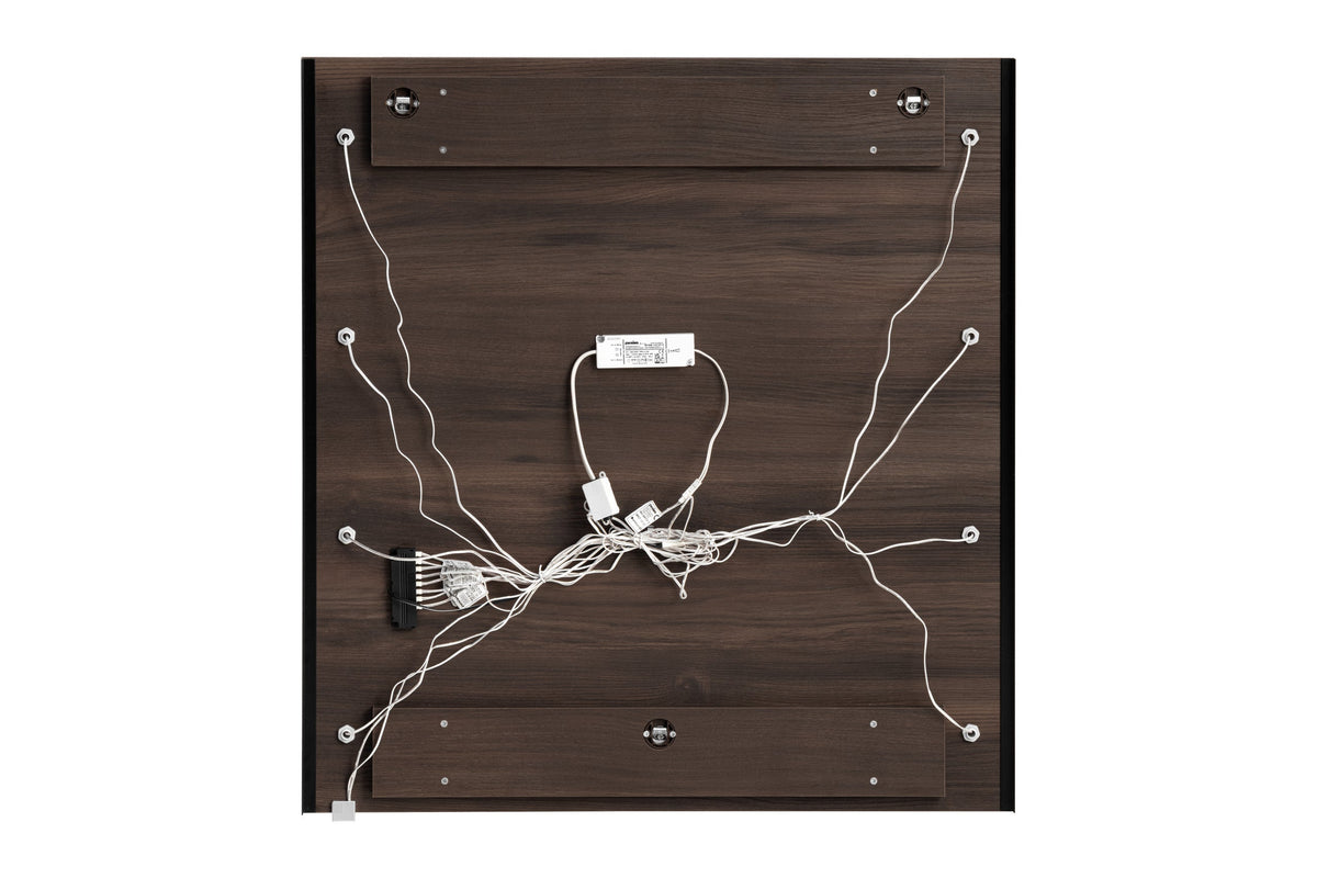 Dorothy Ristretto LED-Spiegel 80 cm – Ristretto Eiche, Hollywood-Glühbirnen