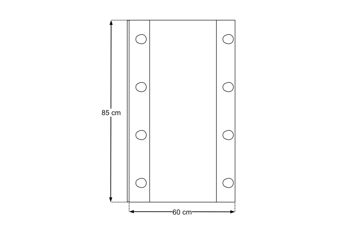 Dorothy Ristretto LED-Spiegel 60 cm – Ristretto Eiche, Hollywood-Glühbirnen