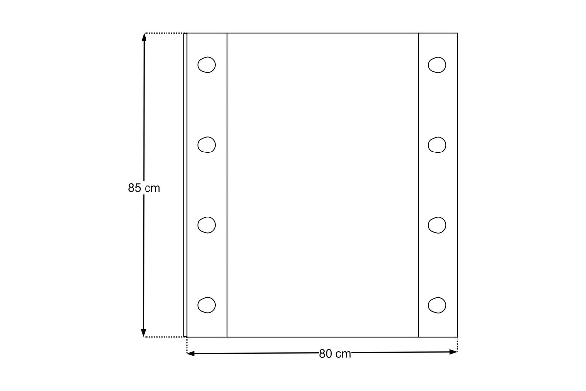 Dorothy Ristretto LED-Spiegel 80 cm – Ristretto Eiche, Hollywood-Glühbirnen