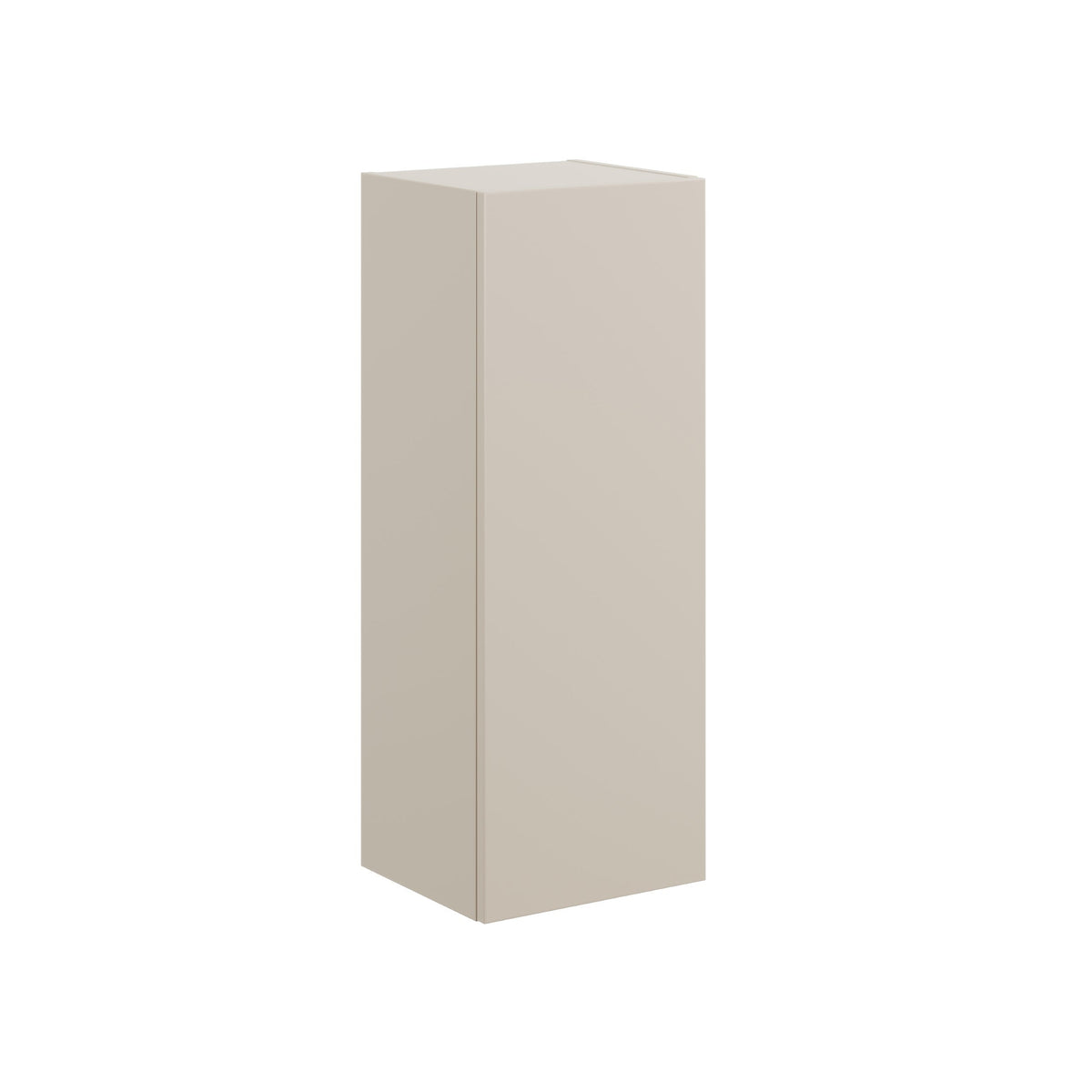 2× Dalia Cashmere Wall-Hung Cabinet 1 Door + 2× Cremona UN Open Shelf – Cashmere / Oak, Vertical Set