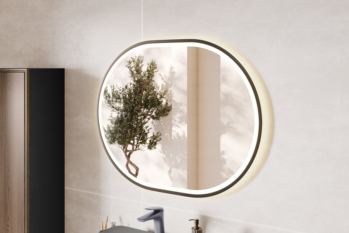 Apollo 2 Black LED Mirror – 70 x 90 cm