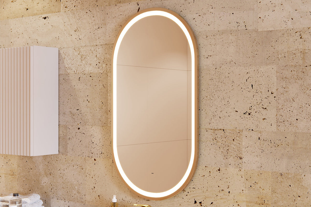 Apollo 2 Gold LED Mirror – 50 x 90 cm