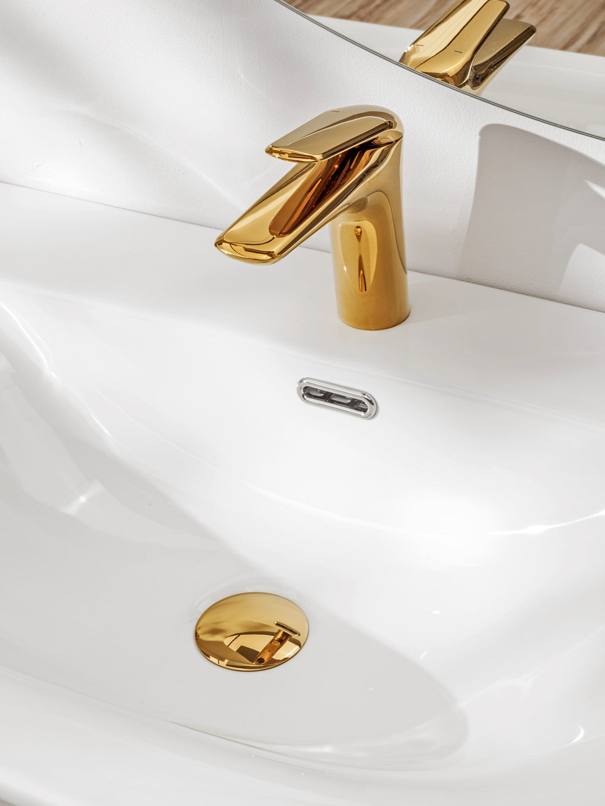 Click-Clack Waschtischablauf – Gold glänzend, T201G-3