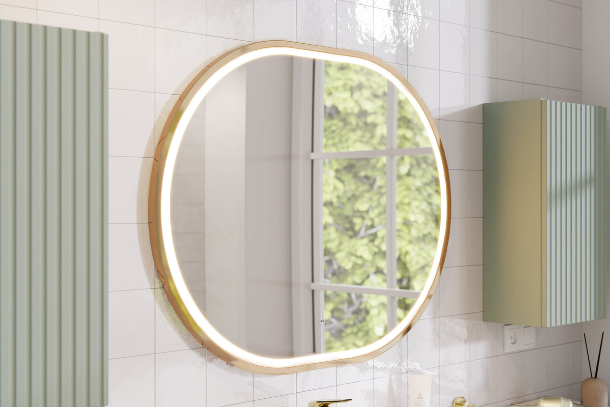 Apollo 2 Gold LED Mirror – 50 x 90 cm