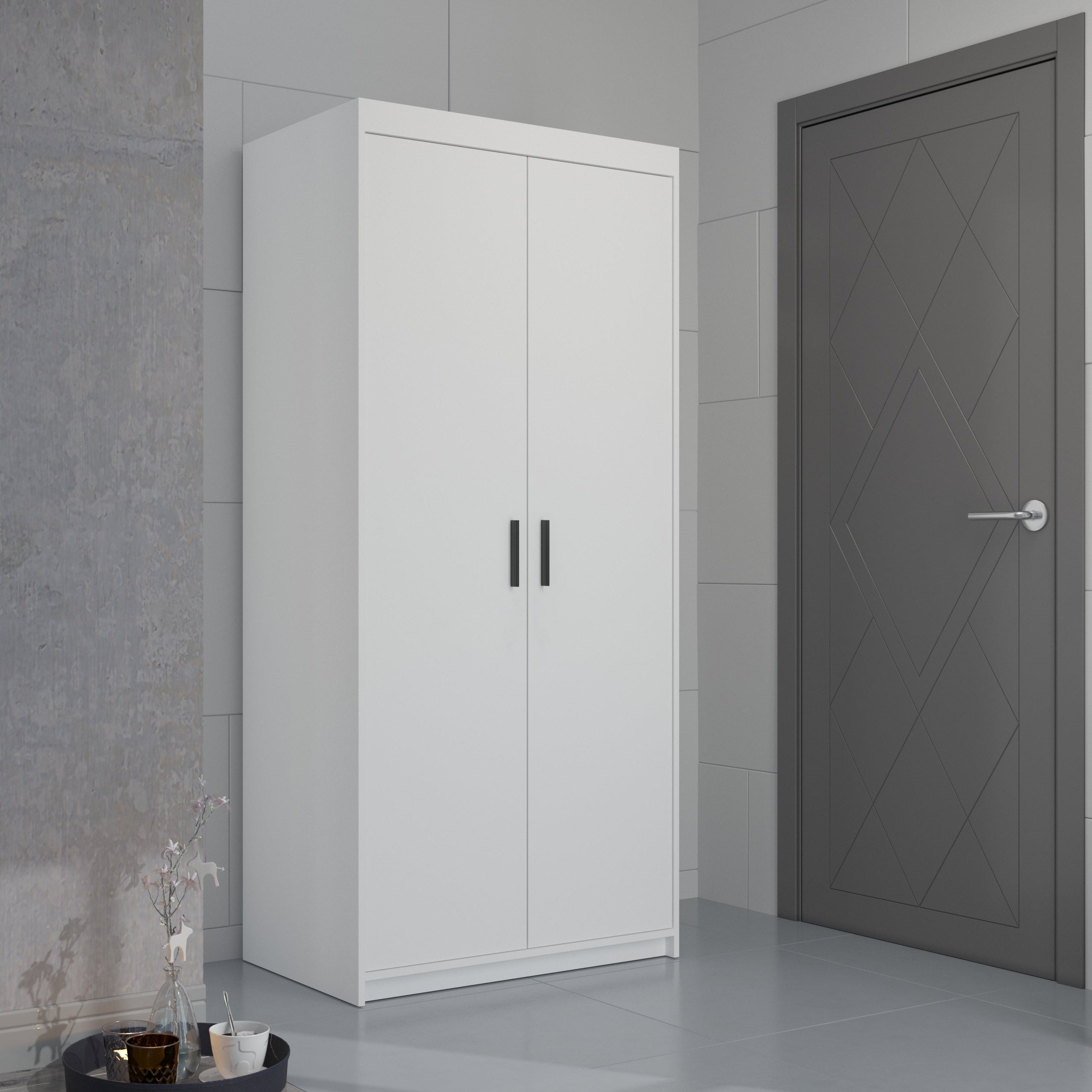 LE Elena 2D DL02 Kleiderschrank in Weiß
