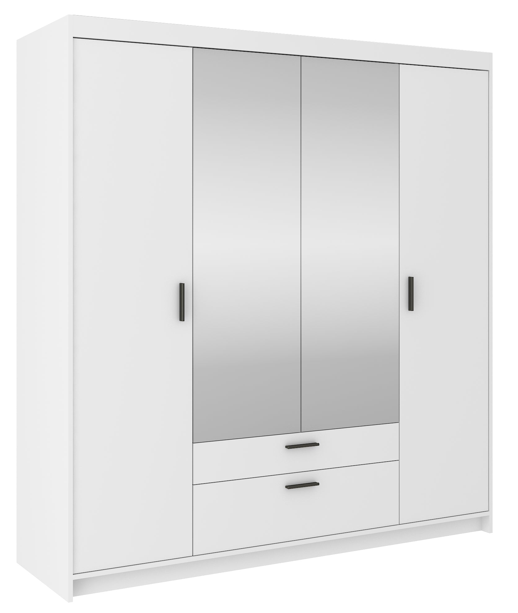 LE Elena 4D DL04 Spiegelgarderobe in Weiß