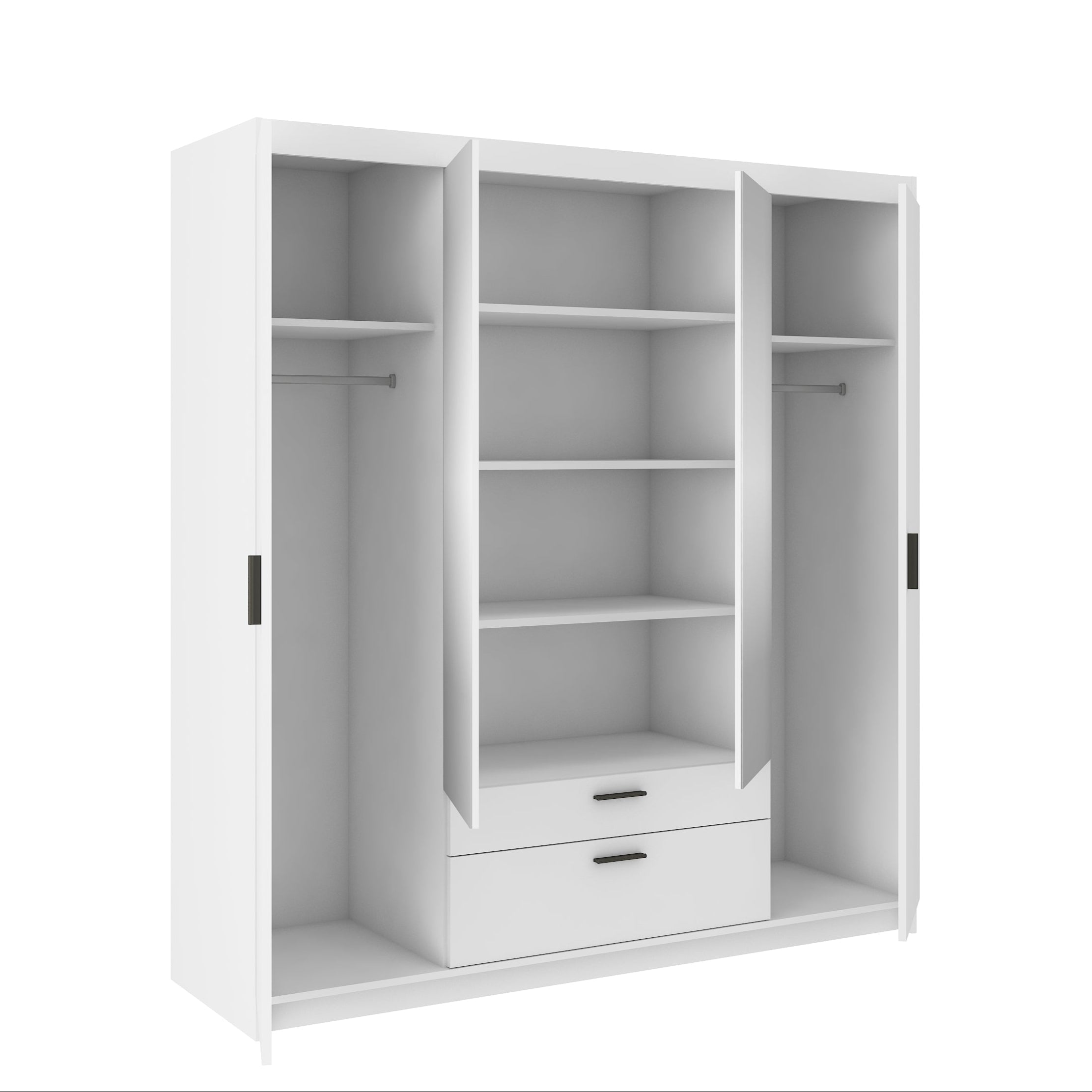 LE Elena 4D DL04 Kleiderschrank in Weiß
