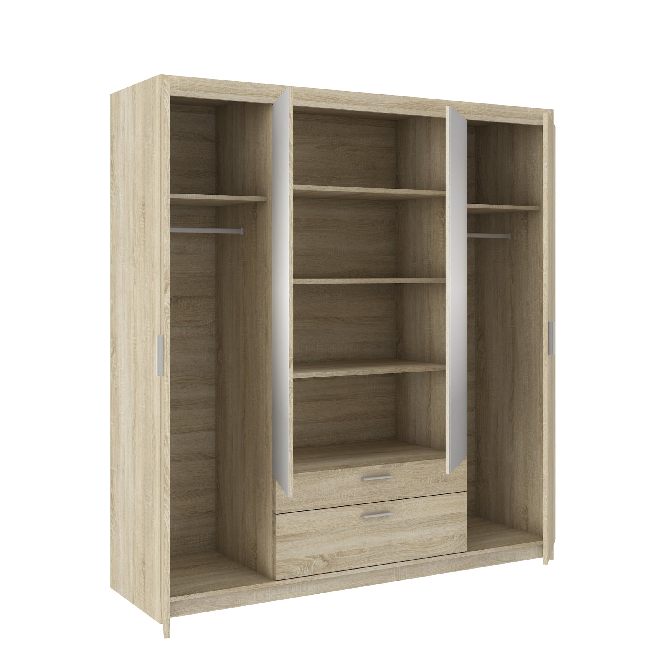 LE Elena 4D DL04 Spiegelgarderobe in Sonoma-Eiche