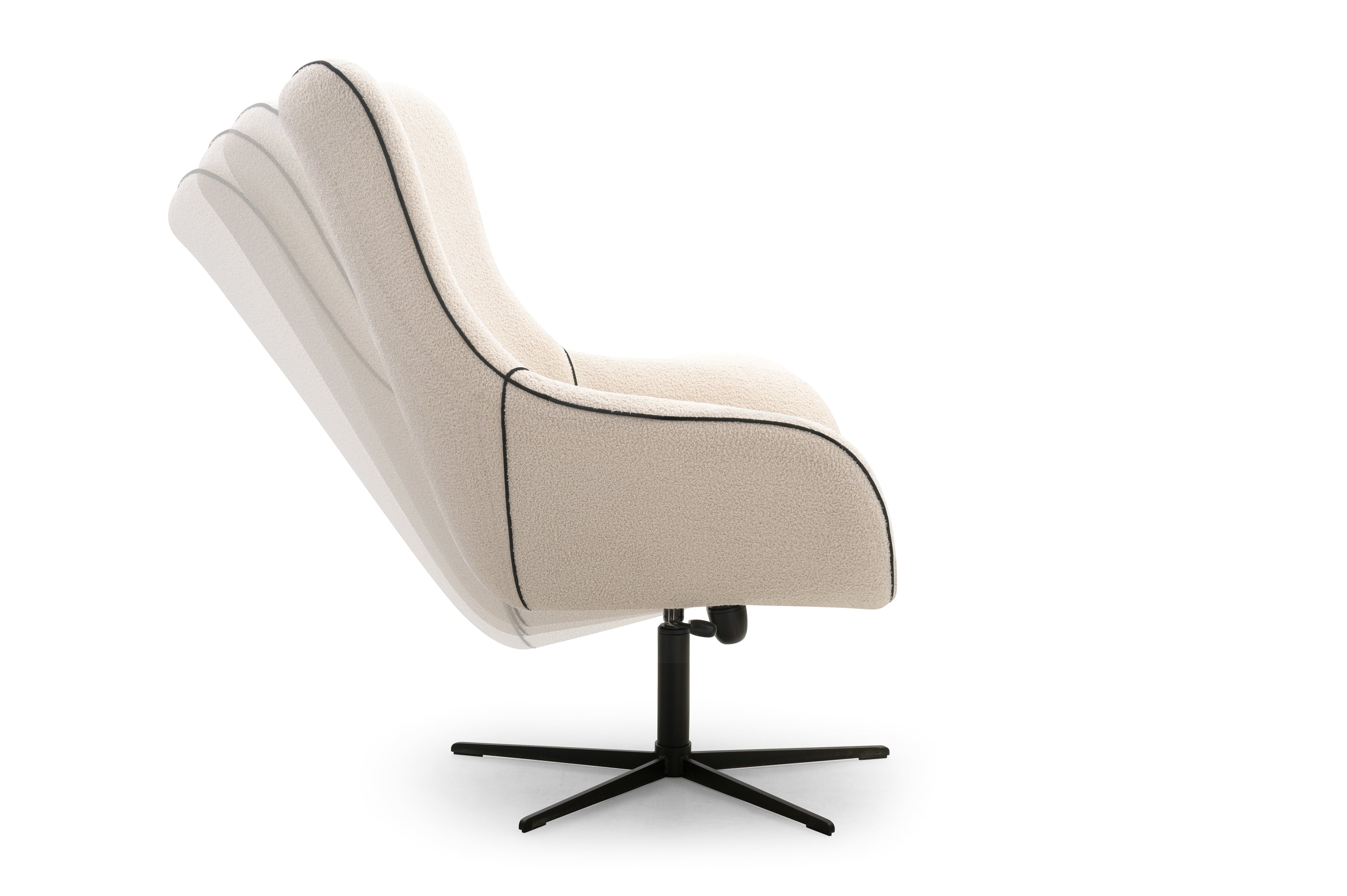 Lask ELIS Swivel Armchair – 88 x 88–106 cm