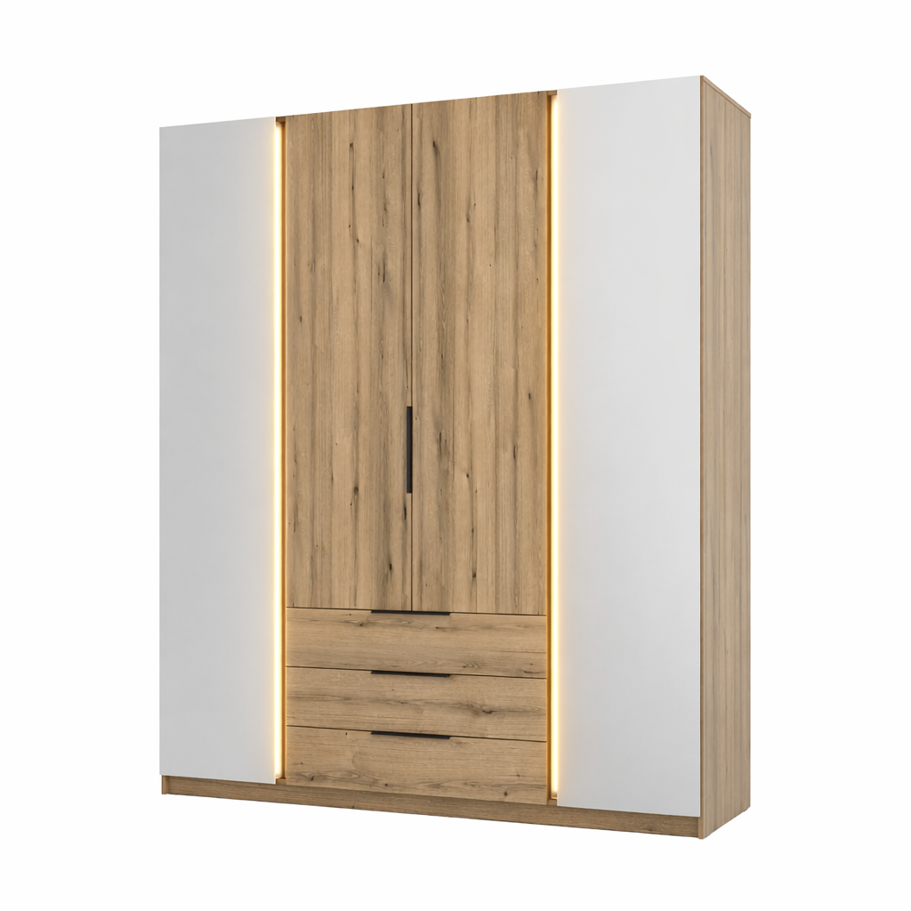 LE KAJA EV/EV 2F 3S Wardrobe with Mirror