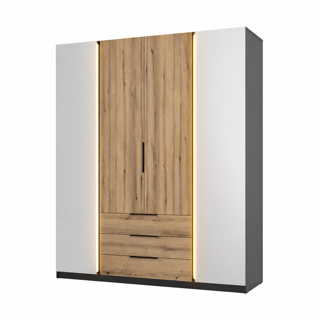 LE KAJA BL/EV 2F 3S Wardrobe with Mirror
