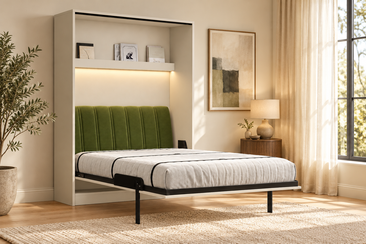 Customizable Genius COMFORT Murphy Bed Furniture Set 160 × 200 cm – Cashmere