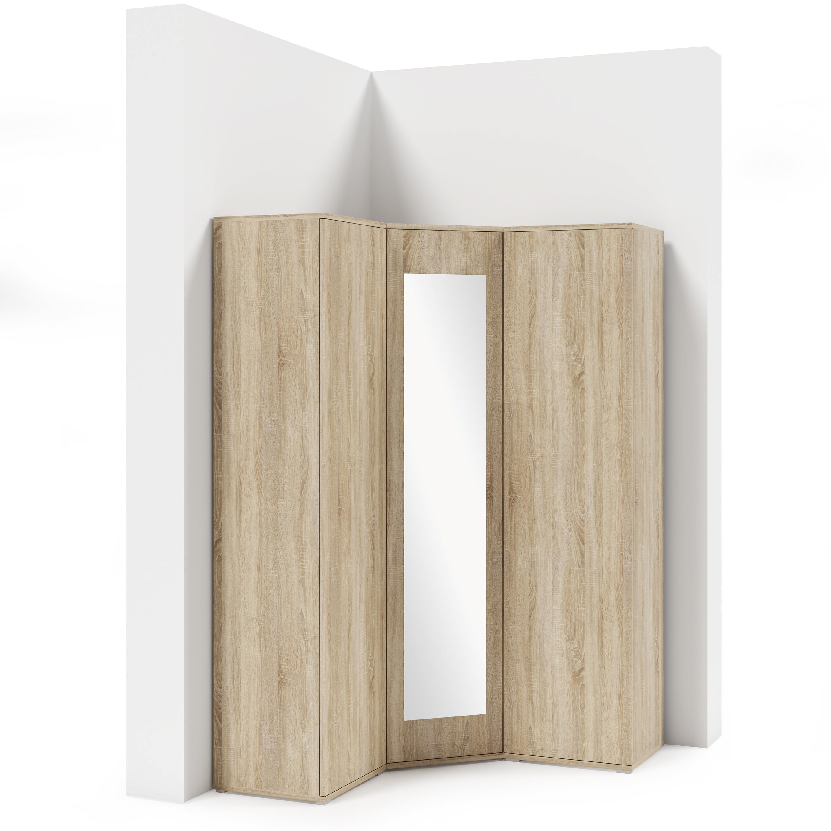 PK Emi 40 Hallway Wardrobe White/ Sonoma Oak/Graphite/Aristan Oak-Black