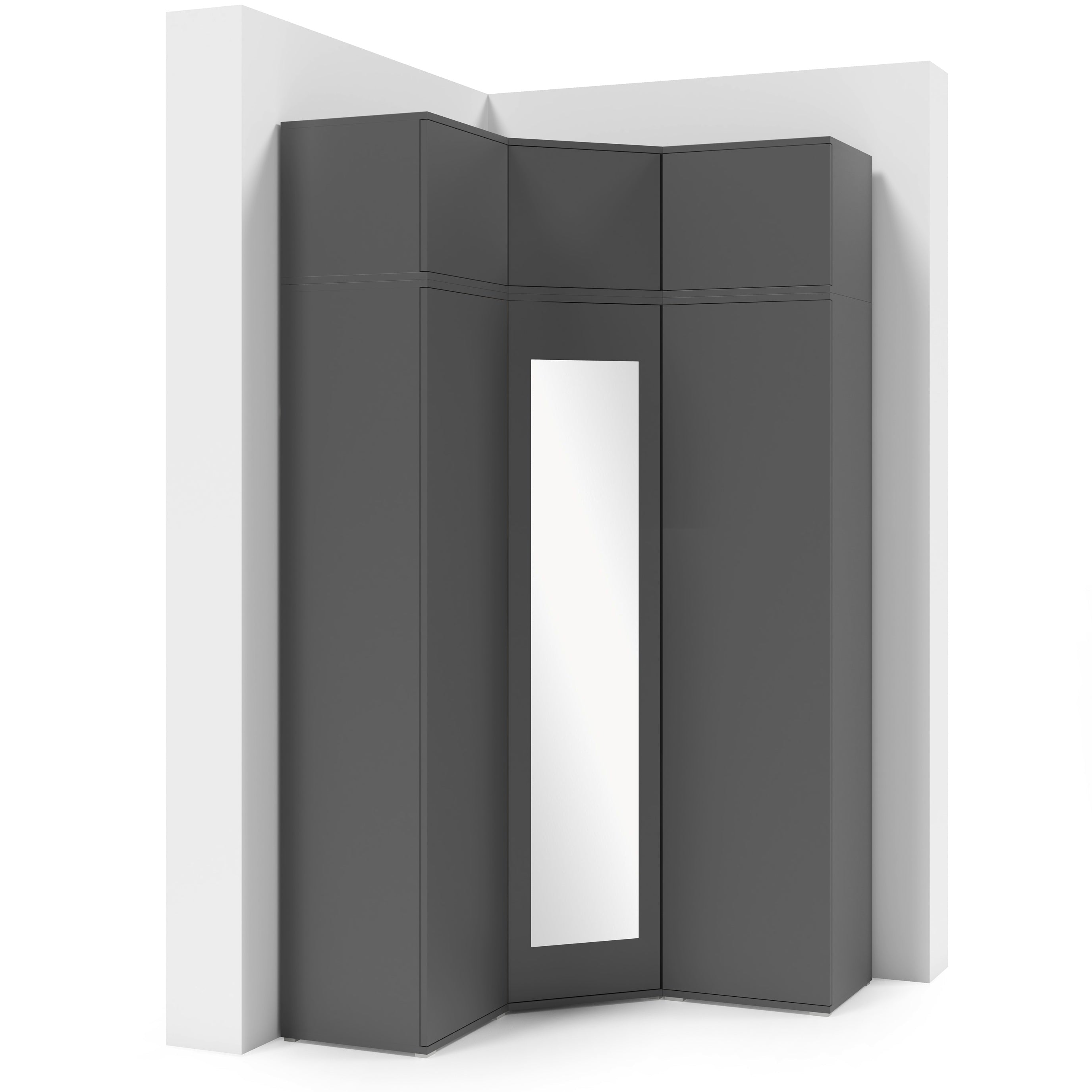 PK Emi 41 Flurschrank Weiß/Sonoma-Eiche/Graphit/Aristan-Eiche-Schwarz