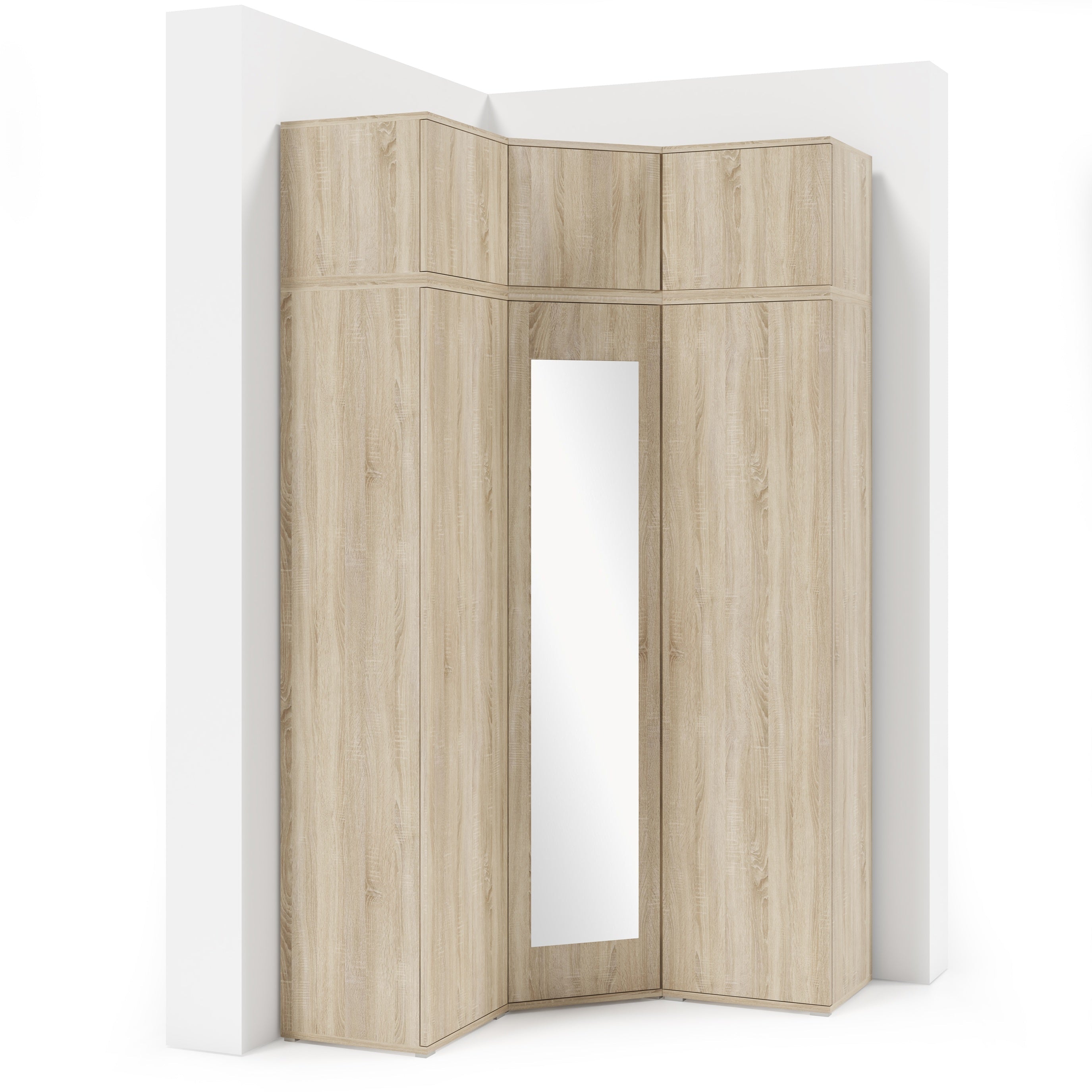 PK Emi 41 Flurschrank Weiß/Sonoma-Eiche/Graphit/Aristan-Eiche-Schwarz