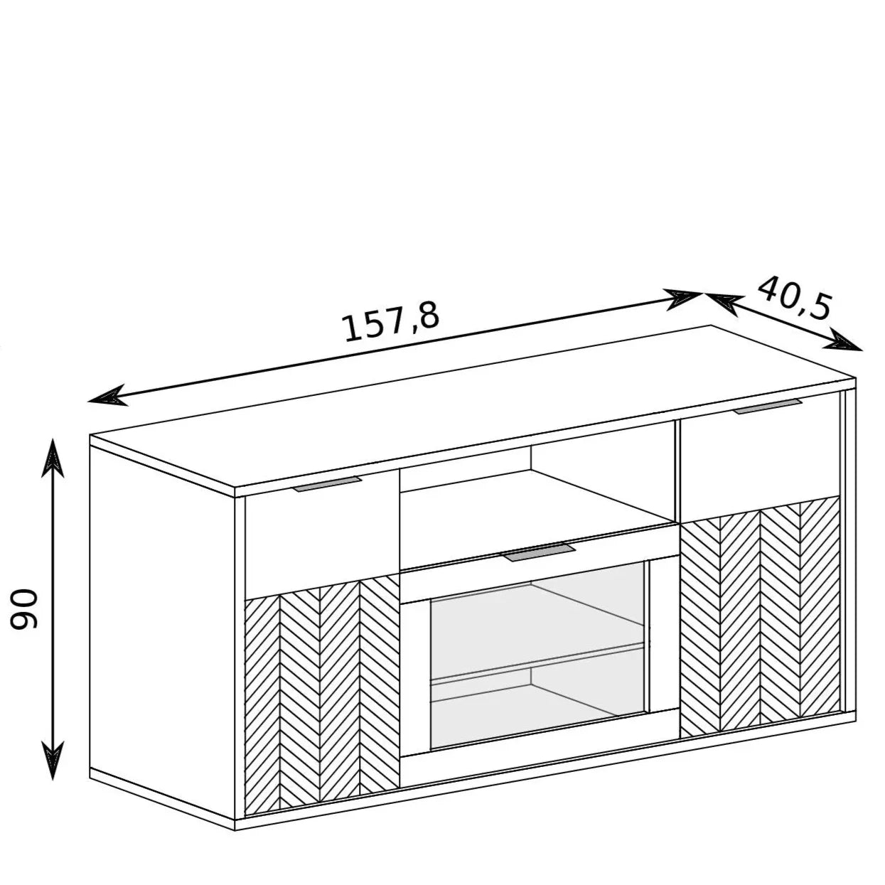 Modern Chest of Drawers with Displat J-Fonti F-4
