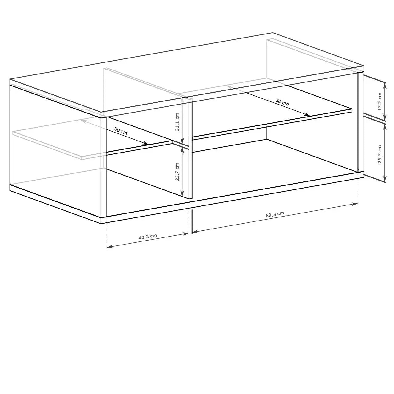 Moderner kleiner TV-Schrank J-Fonti F-7