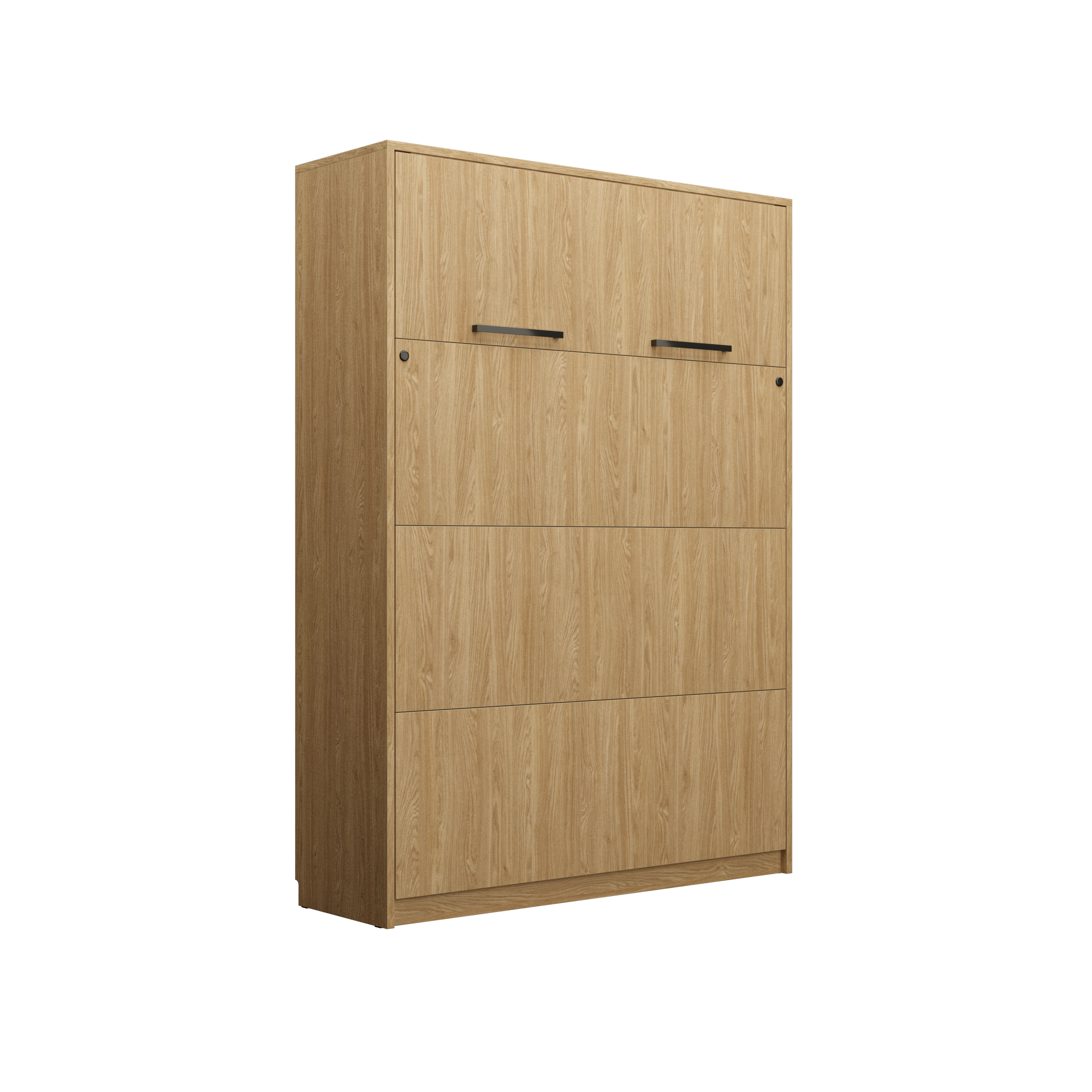 Genius Schrankbett 160x200 cm mit ECO-LEDER Sofa - Geölte Eiche