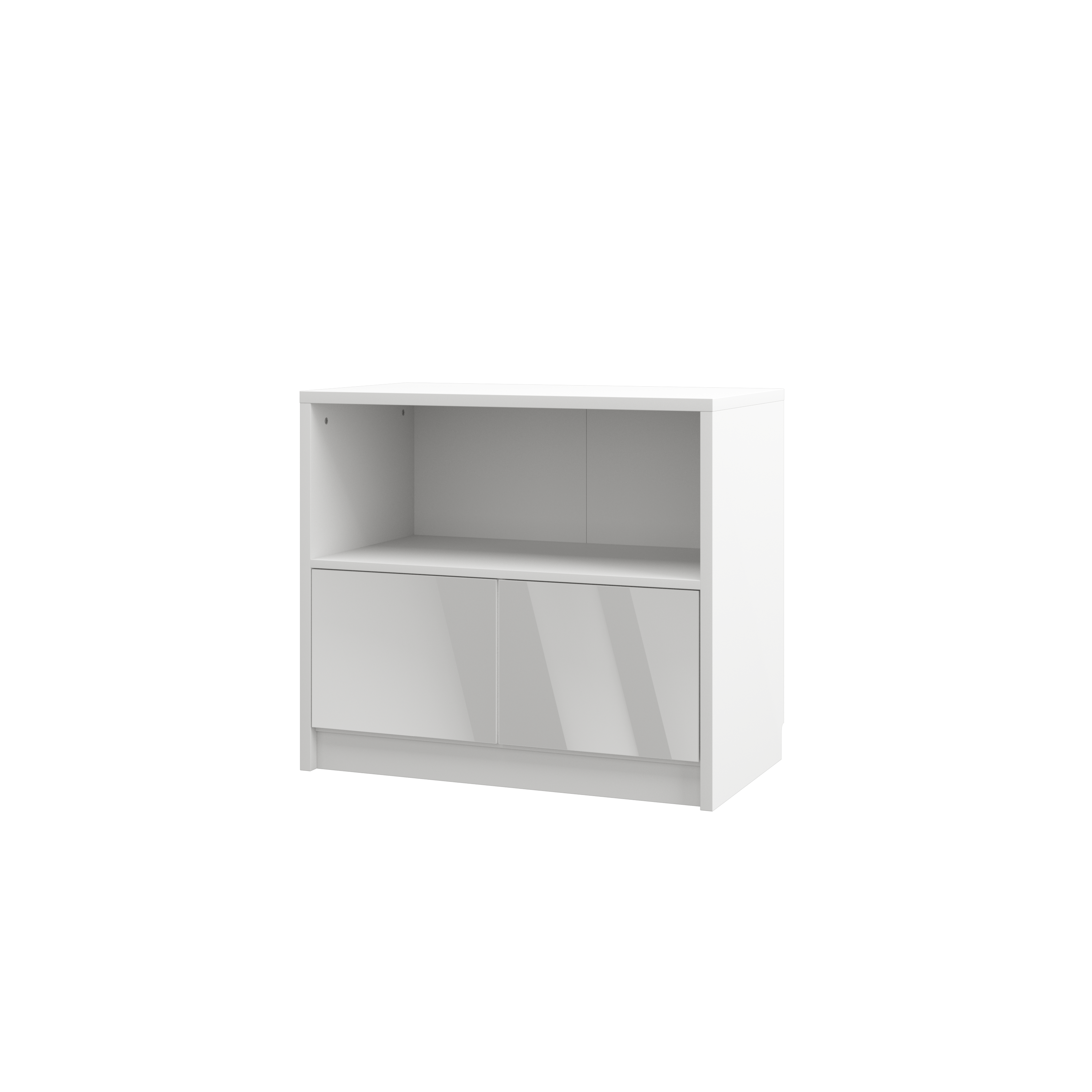 Anpassbares Genius Wandbett mit Sofagarnitur 160 x 200 cm, Weiß Hochglanz, LED-Beleuchtung