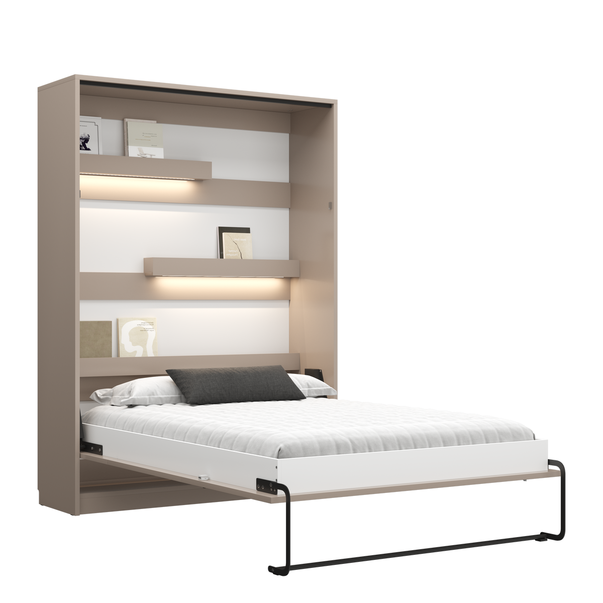 Customizable Genius Murphy Bed Furniture Set 120 × 200 cm – Cashmere