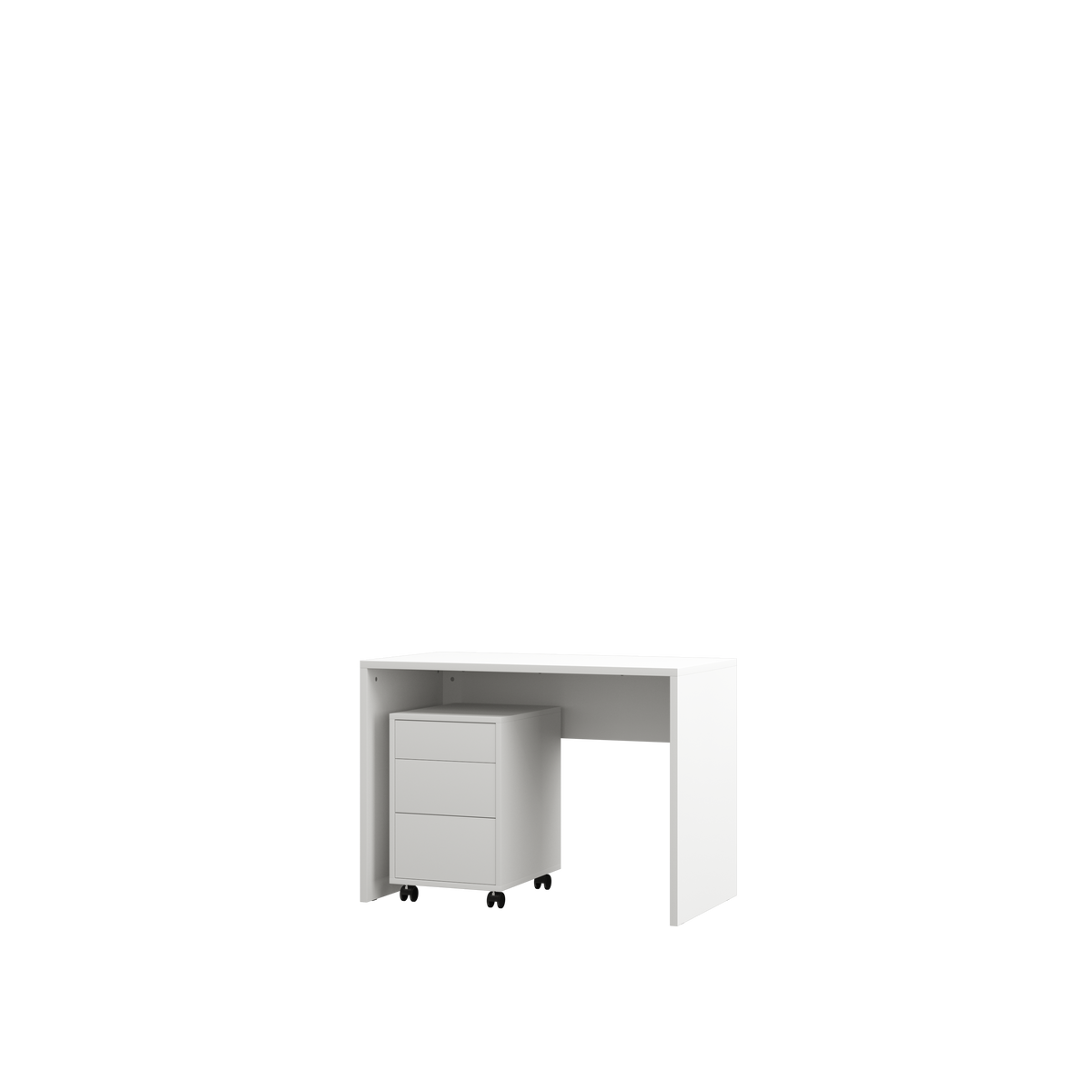 Customizable Genius COMFORT Murphy Bed Furniture Set 140 × 200 cm – White Matt