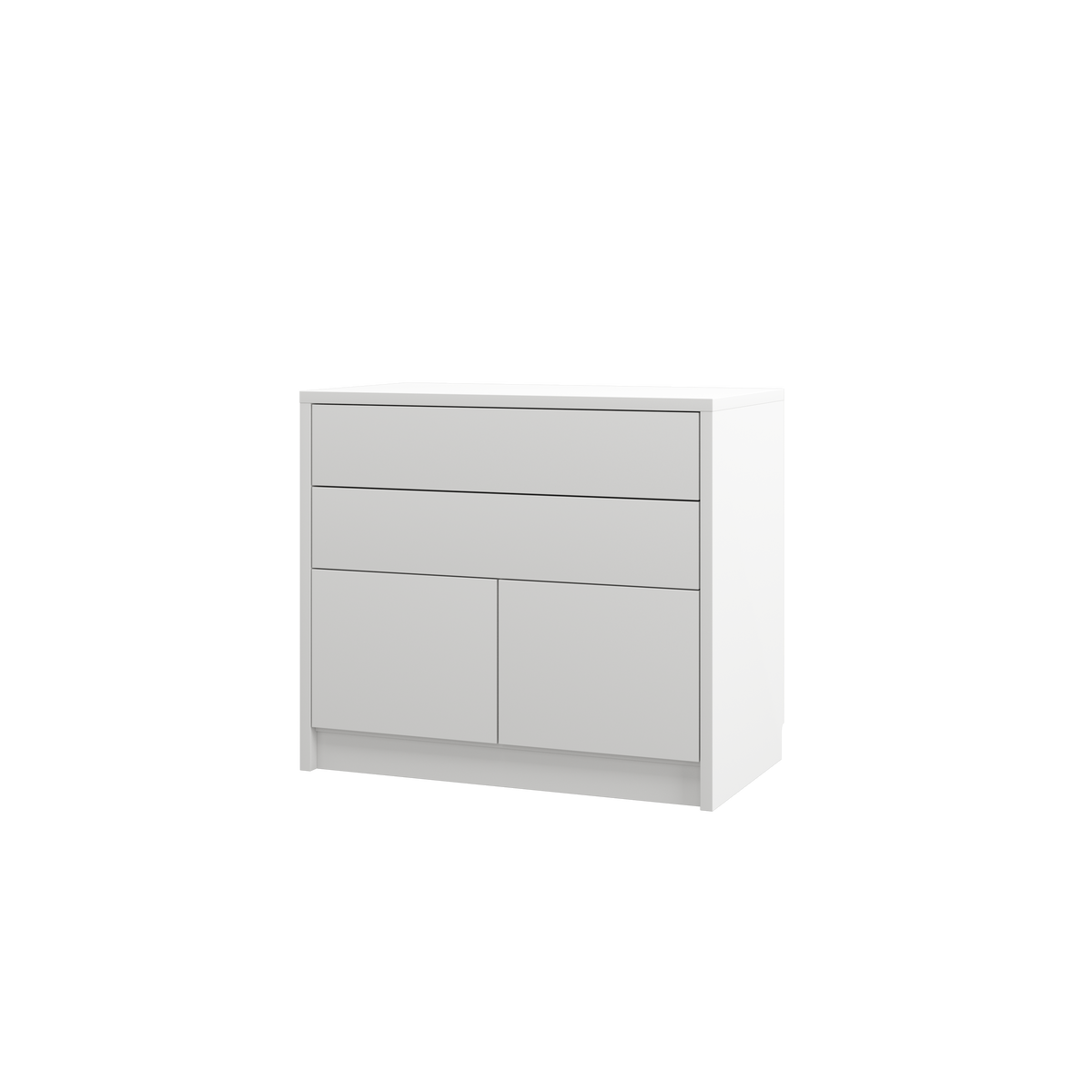 Customizable Genius COMFORT Murphy Bed Furniture Set 140 × 200 cm – White Matt