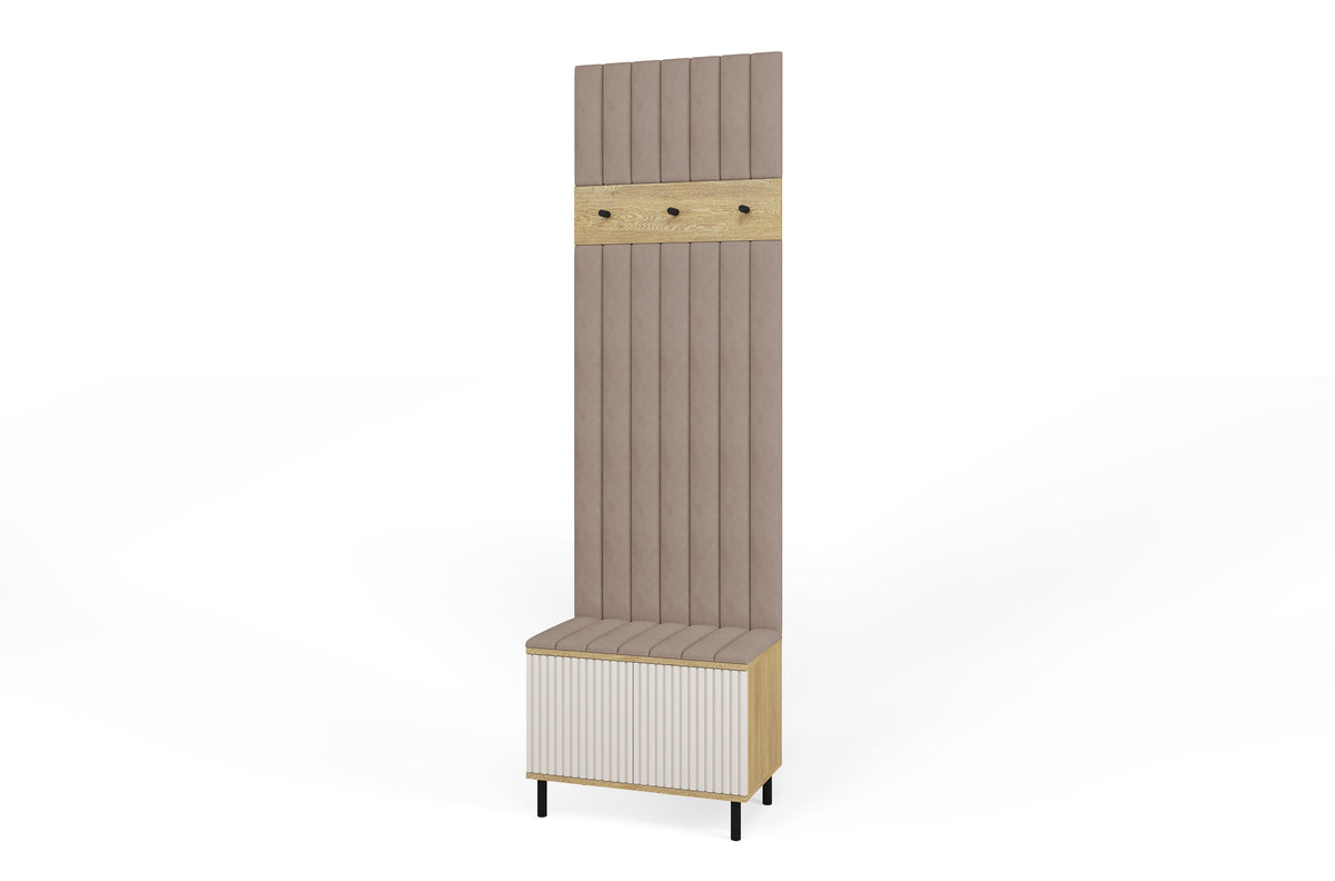 Bello Hallway Set 6 – Choose Leg Height & Panel Colour | Cashmere & Cremona Oak